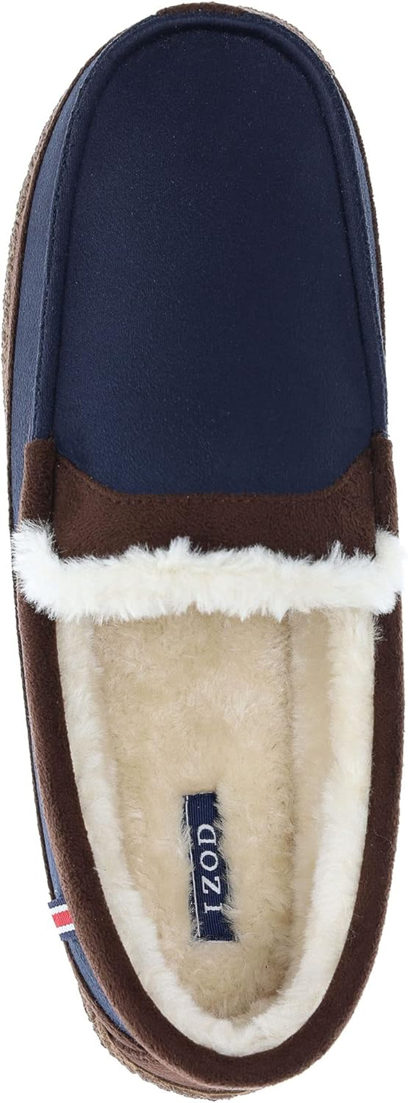 Men'S Two-Tone Moccasin Slipper, Warm Soft Classic Slip-On, Men'S Sizes 8 to 13