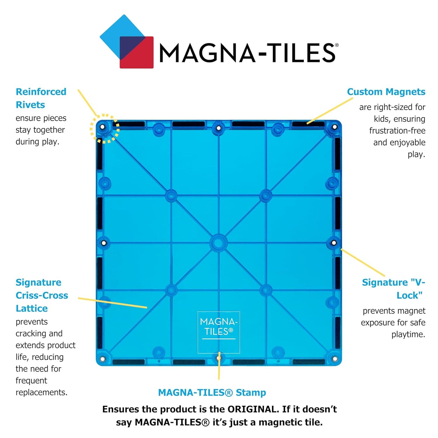 Classic 32-Piece Magnetic Construction Set, the ORIGINAL Magnetic Building Brand