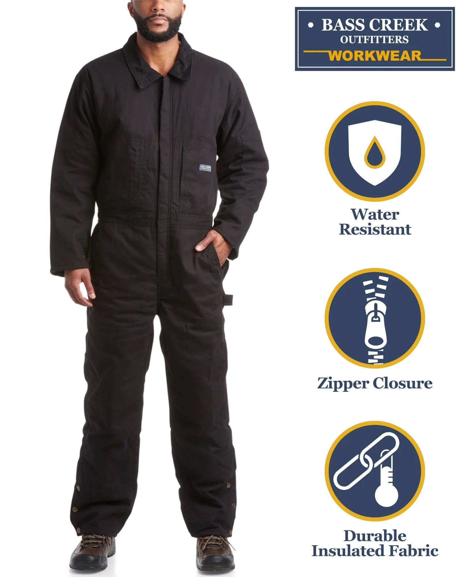 Men'S Duck Canvas Insulated Coverall - Thick Long Sleeve Workwear Jumpsuit (M-3XL)