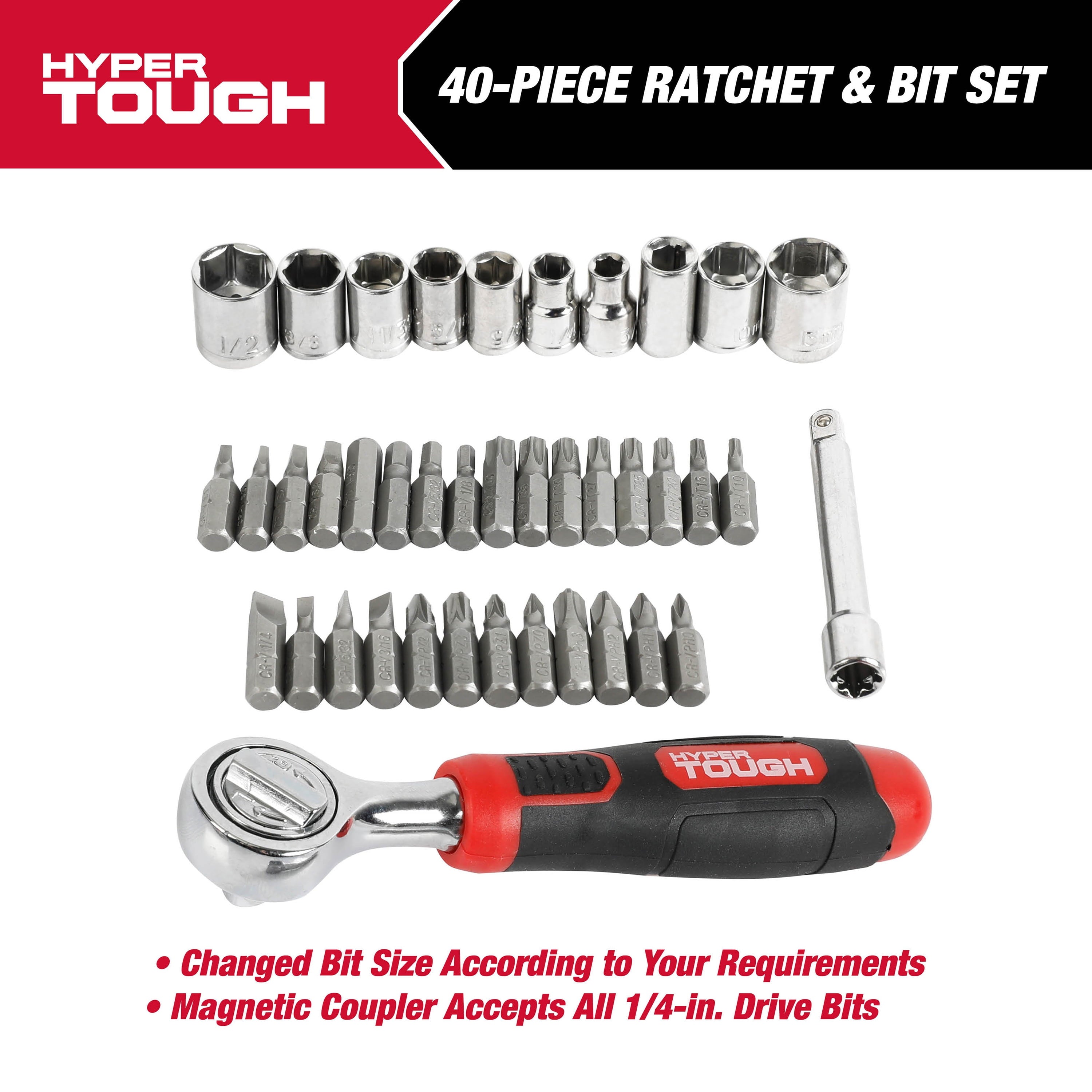 40-Piece Socket and Bit Set in Click Fit™ Case, 42037CF