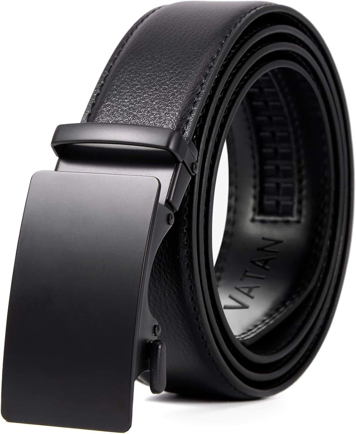 Men'S Belt Leather Ratchet Belt for Men Dress Casual Every Day with Adjustable Buckle, Trim to Fit