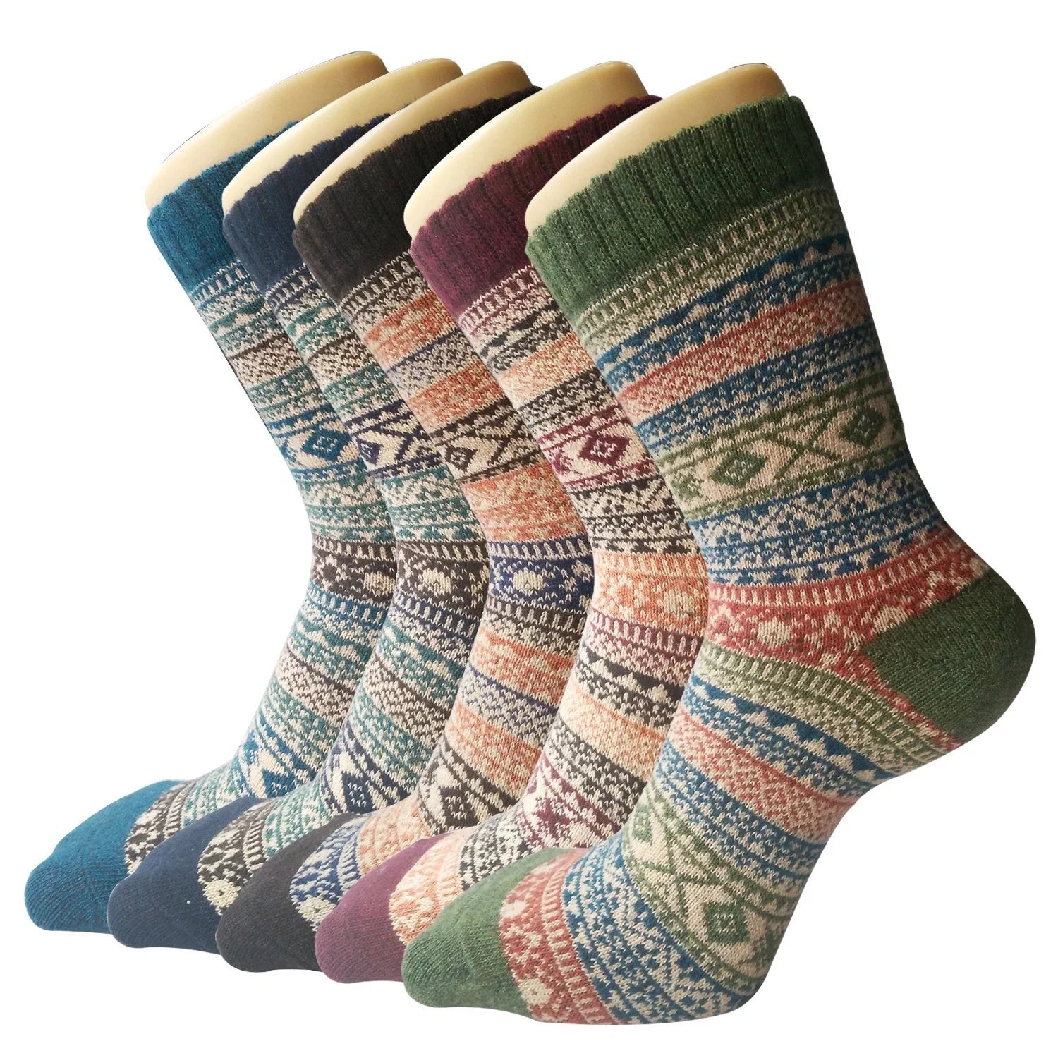 Wool Socks for Women, 5 Pairs Ladies Cozy Boot Winter Thermal Warm Thick Socks Size 5-9