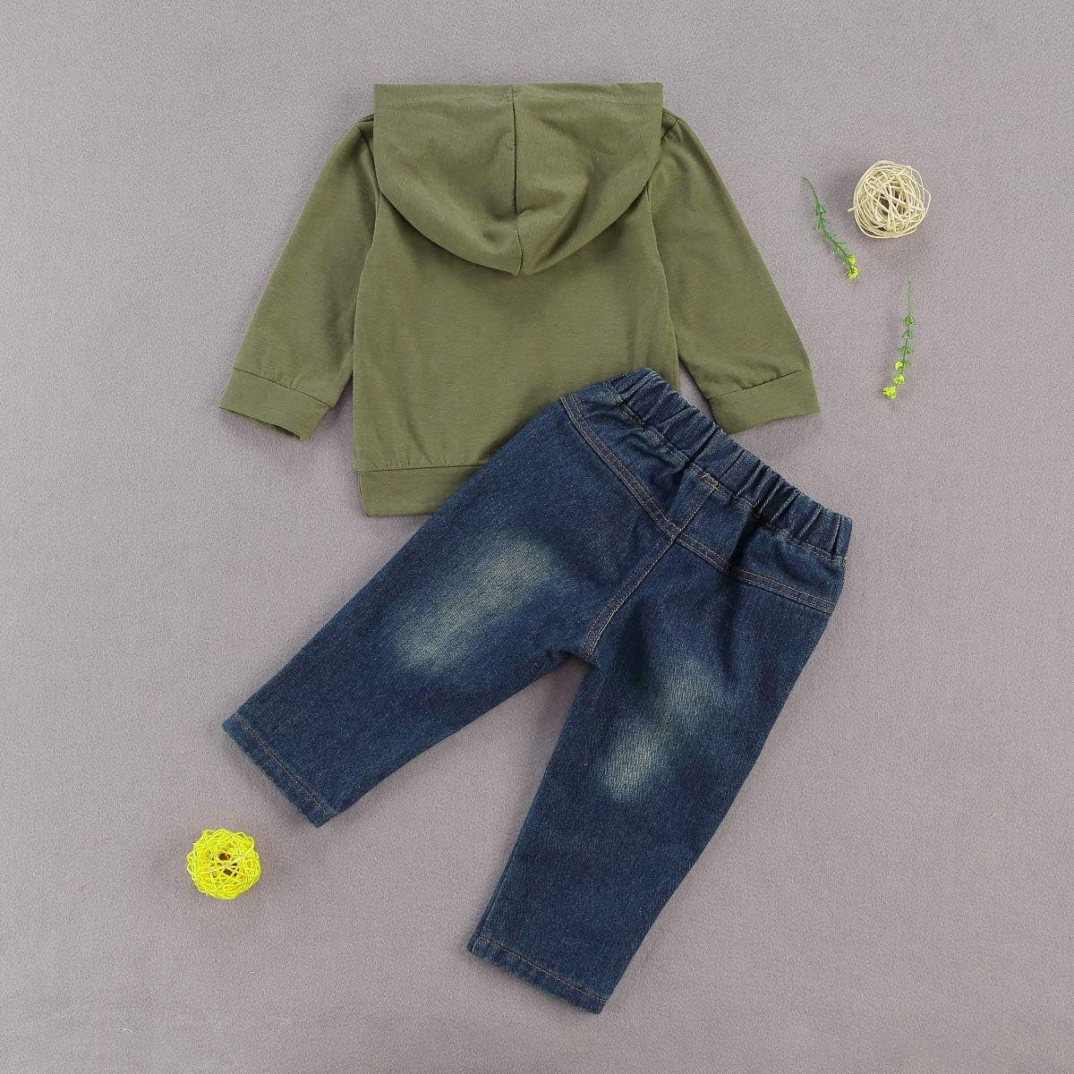 Toddler Baby Boy Outfits Hoodie Sweatshirts & Jeans Clothes Set Fall Winter 6 9 12 18 24 Months