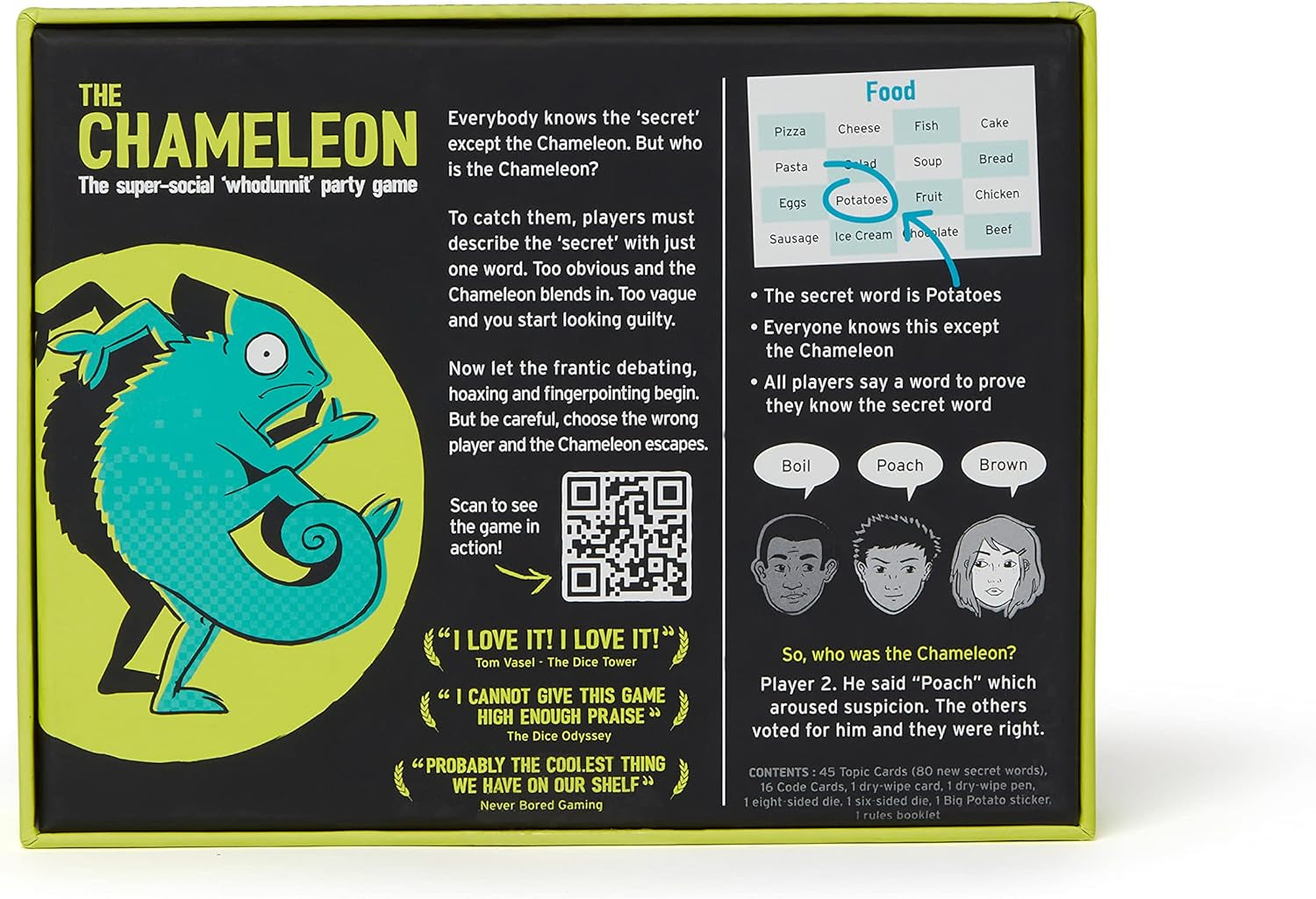 The Chameleon Board Game: a Spot-The-Imposter Game for Families & Friends | Includes 80 Extra Secret Words