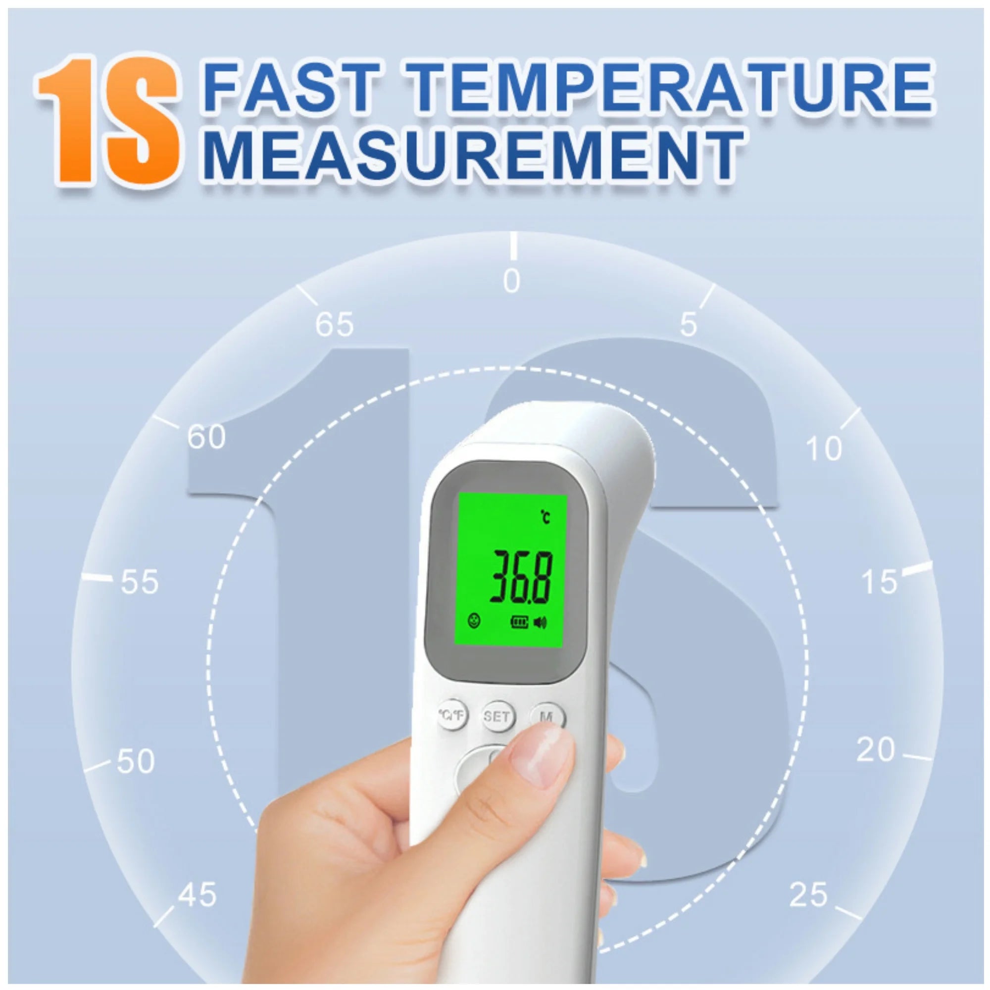 Digital Thermometer for Adults and Kids, Forehead No-Touch Thermometer with Fever Alarm, Accurate and Easy-To-Use Thermometer for Home Use