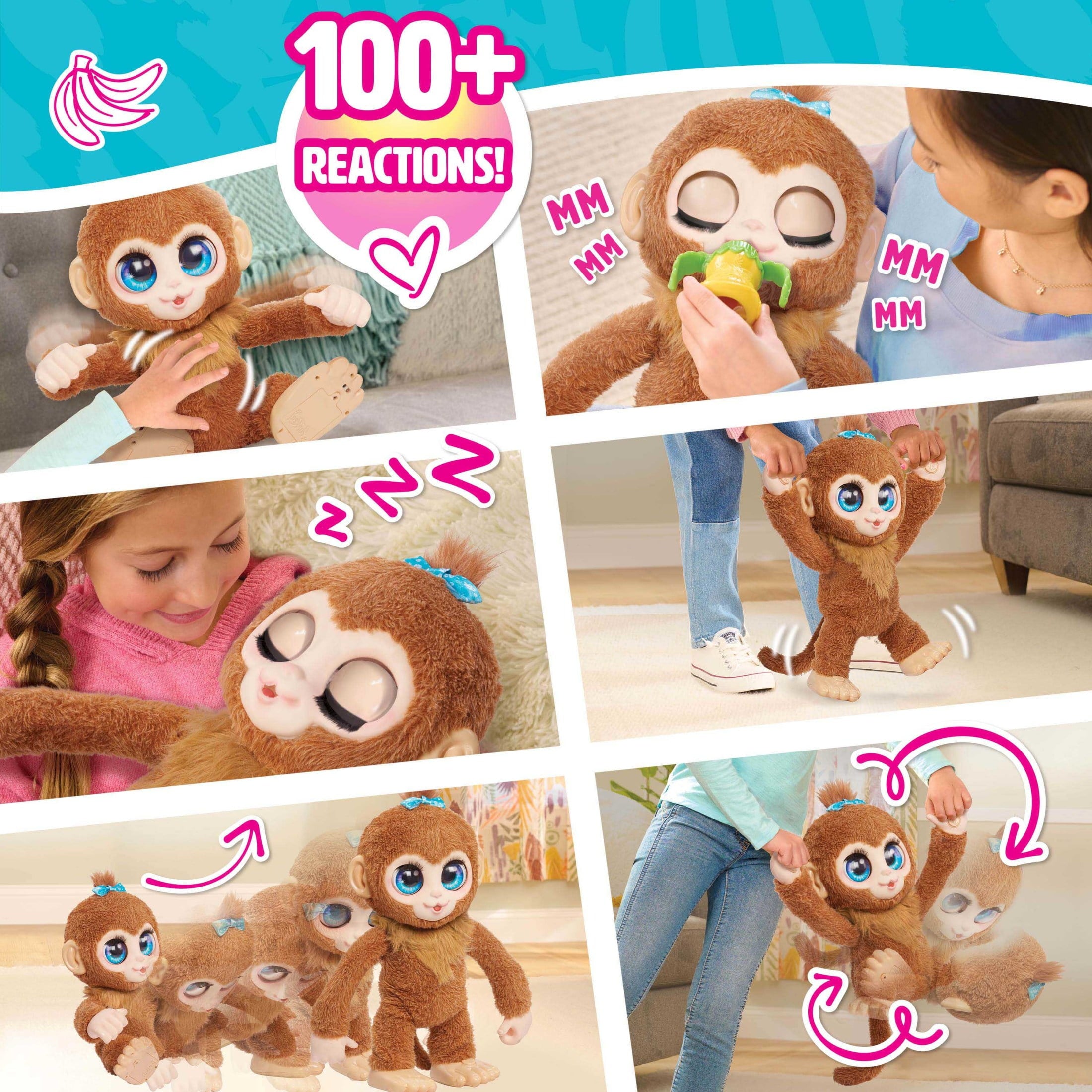 Peanut the Playful Monkey Interactive Toy Kids Toys for Ages