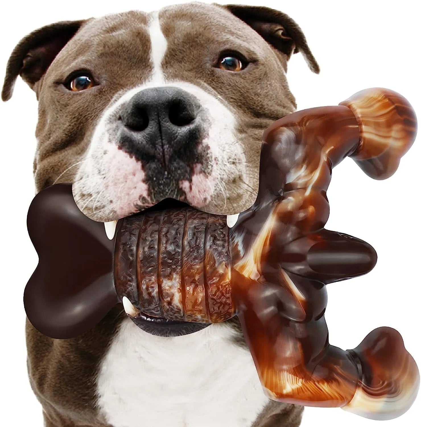 Dog Toys for Aggressive Chewers, Dog Chew Toys,Indestructible Dog Toys for Large Breed, Bacon Flavored