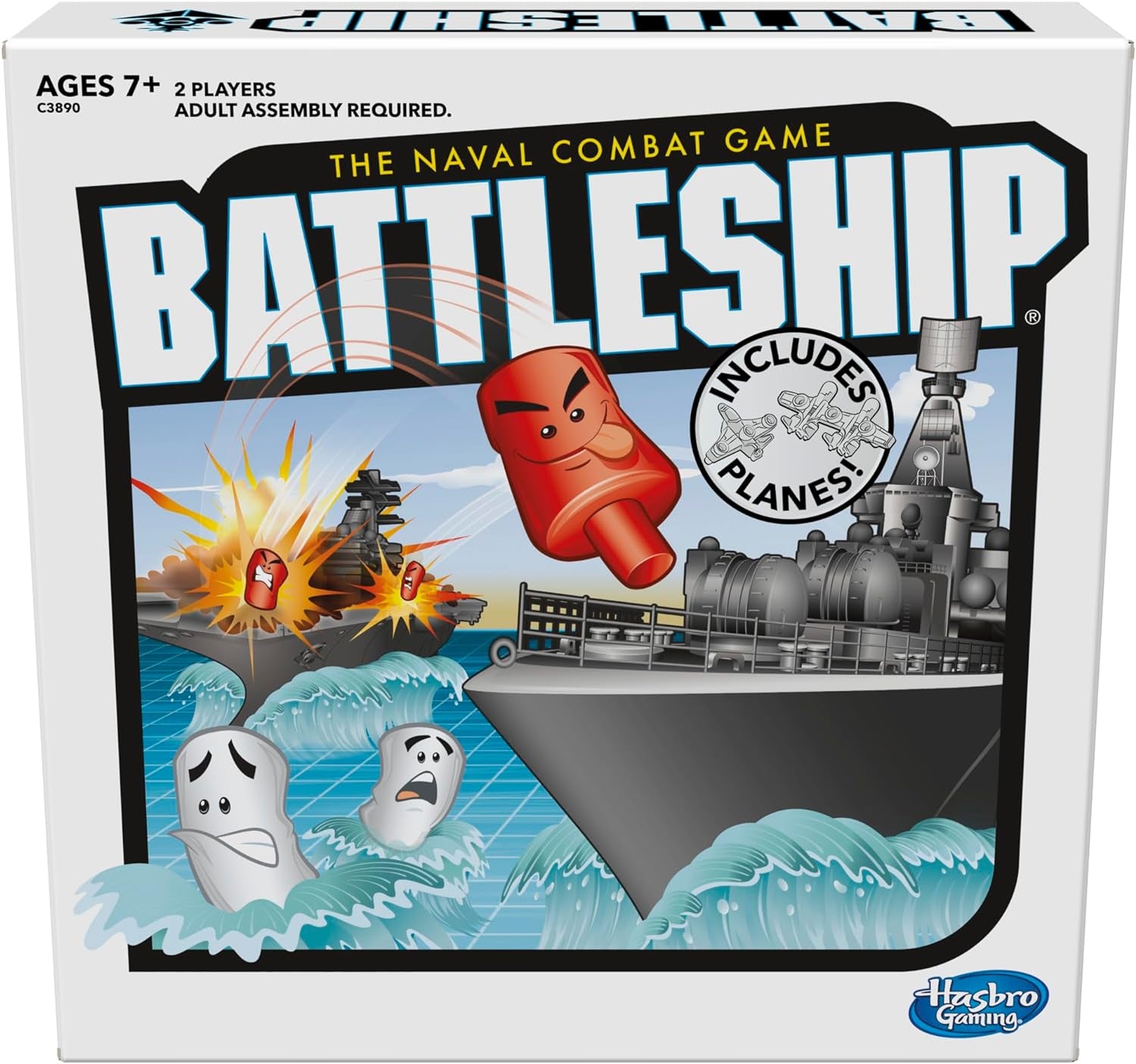 Battleship with Planes | 2-Player Strategy Board Games for Kids for Boys & Girls | Ages 7+ (Amazon Exclusive)