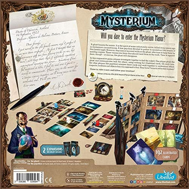 Mysterium Board Game (Base Game) - Enigmatic Cooperative Mystery Game with Ghostly Intrigue, Fun for Family Game Night, Ages 10+, 2-7 Players, 45 Minute Playtime, Made by