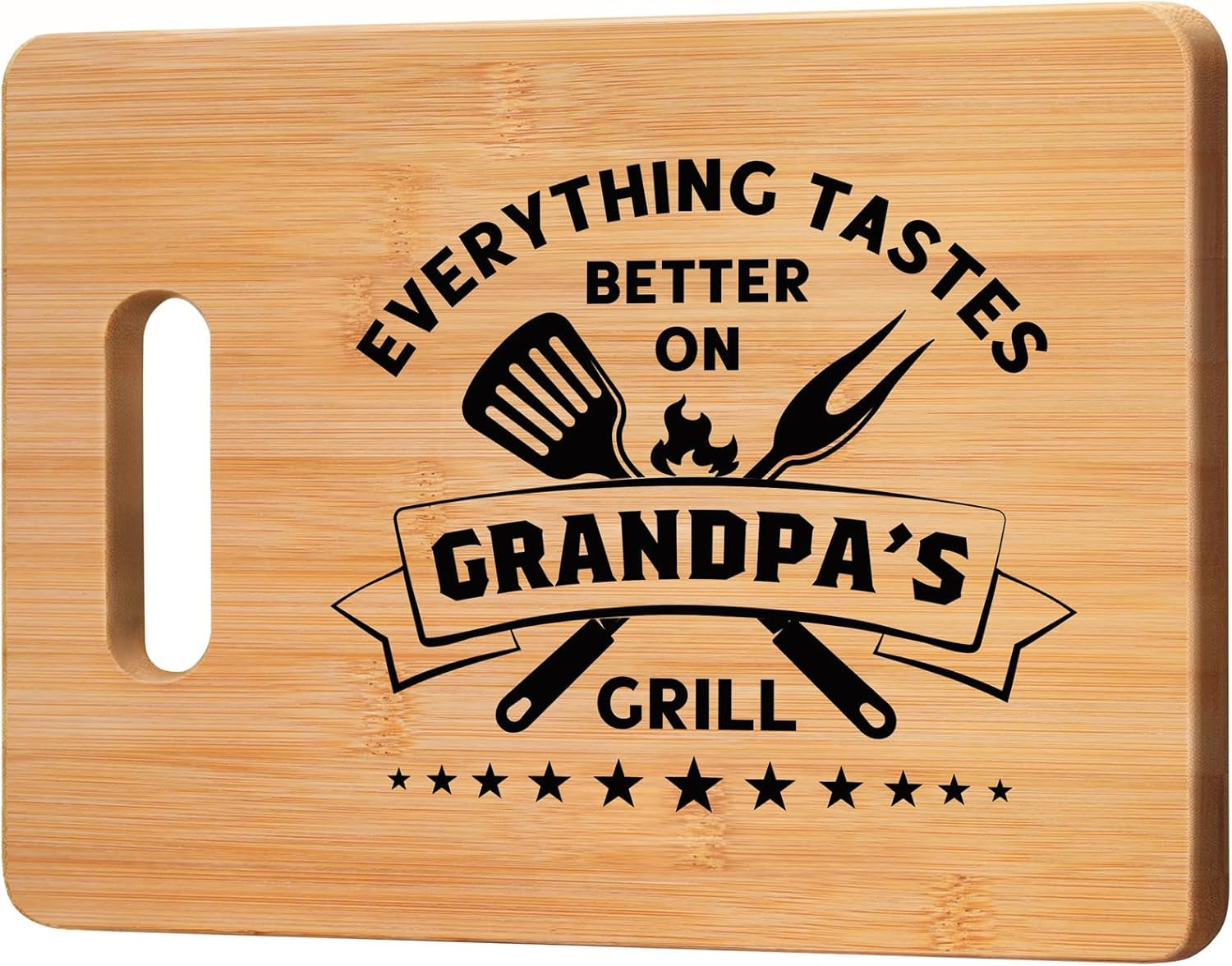 Gifts for Grandpa, Best Grandpa Christmas Gifts - Personalized Bamboo Cutting Board Gift for Grandpa Grandfather Papa, Cool Fathers Day, Christmas or Birthday Gifts for Grandpa