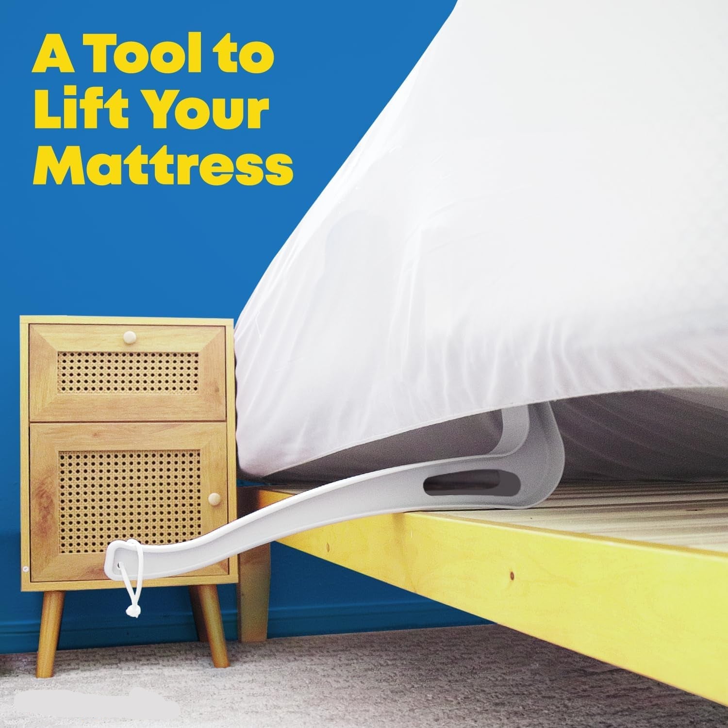 Heavy Duty Mattress Lifter for Changing Sheets - the Ultimate under Mattress Wedge - Patented Ergonomic Mattress Wedge Elevator Bedroom Accessories for Changing Sheets