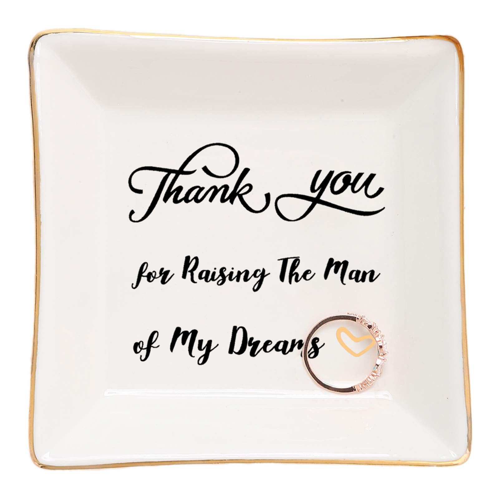 Premium Ceramic Ring Dish Jewelry Tray for Mom Sister Friends