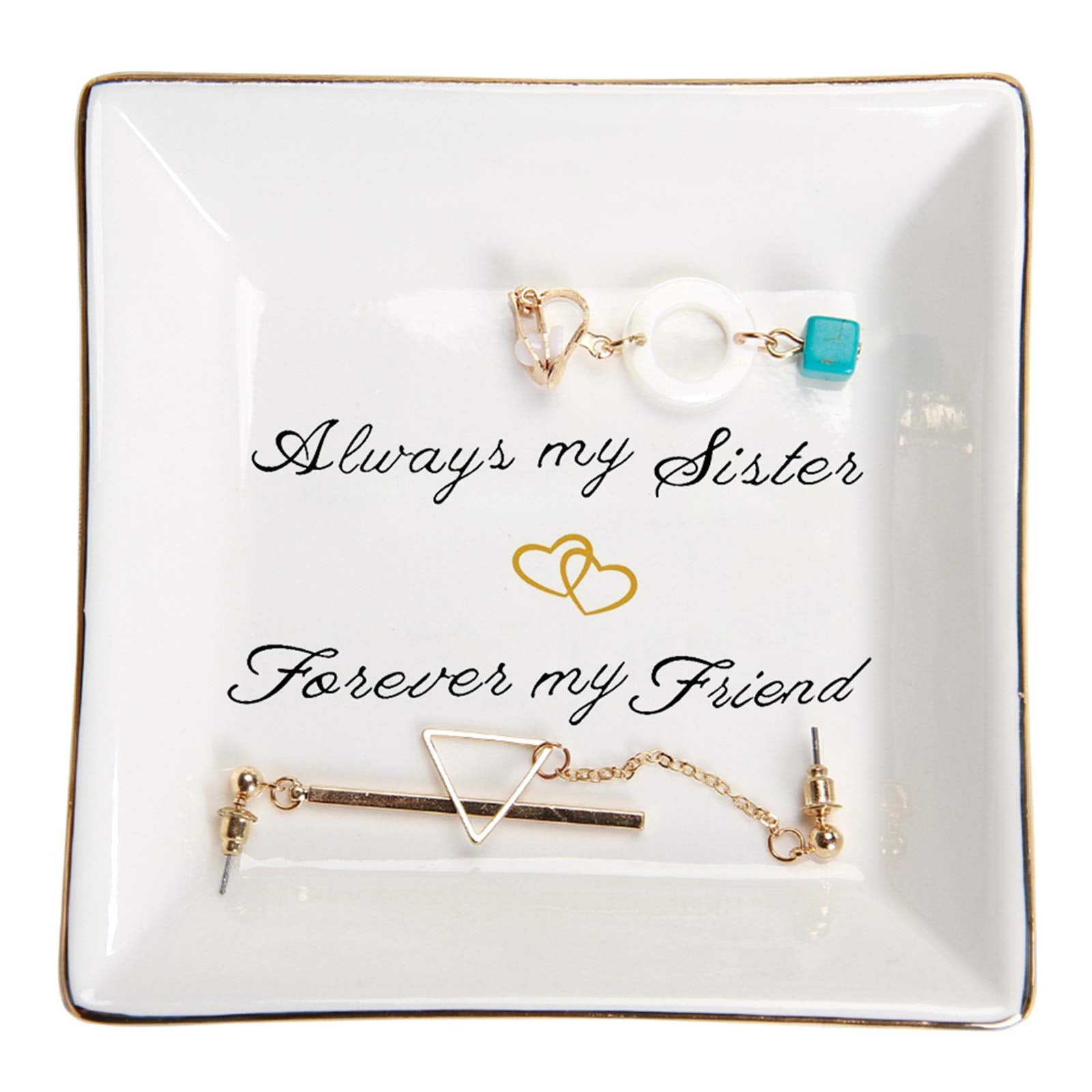 Premium Ceramic Ring Dish Jewelry Tray for Mom Sister Friends