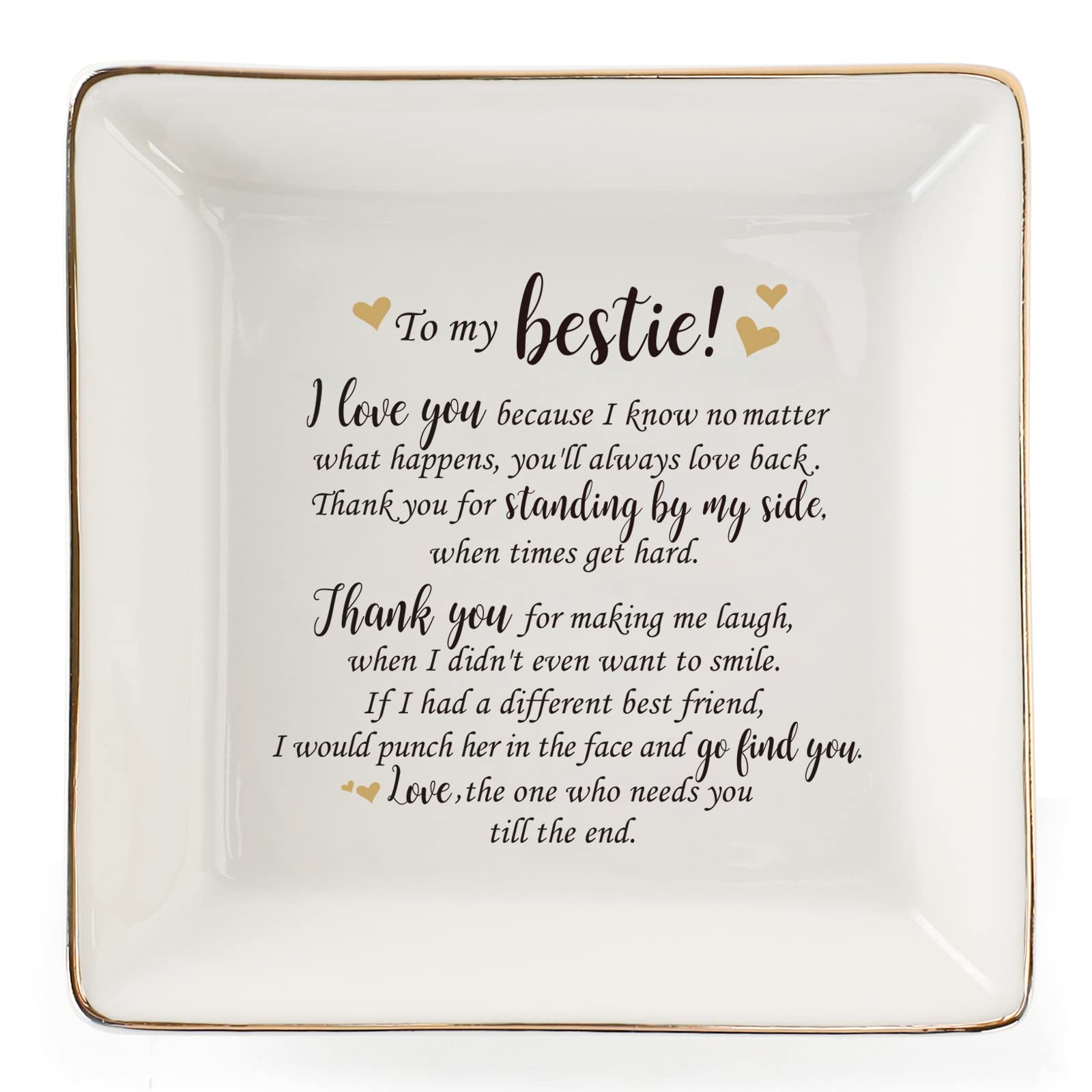 Premium Ceramic Ring Dish Jewelry Tray for Mom Sister Friends