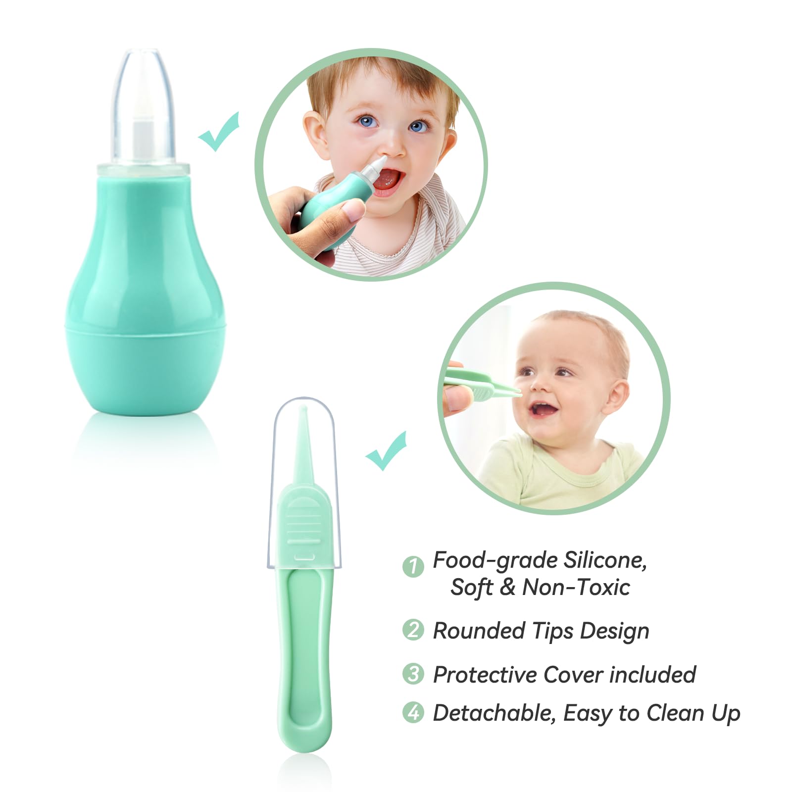 Premium Baby Grooming Kit, Infant Safety Care Set with Hair Brush ,Comb ,Nail Clipper ,Nasal Aspirator,Baby Essentials Kit for Newborn Girls ,Boys (Baby Grooming Kit)