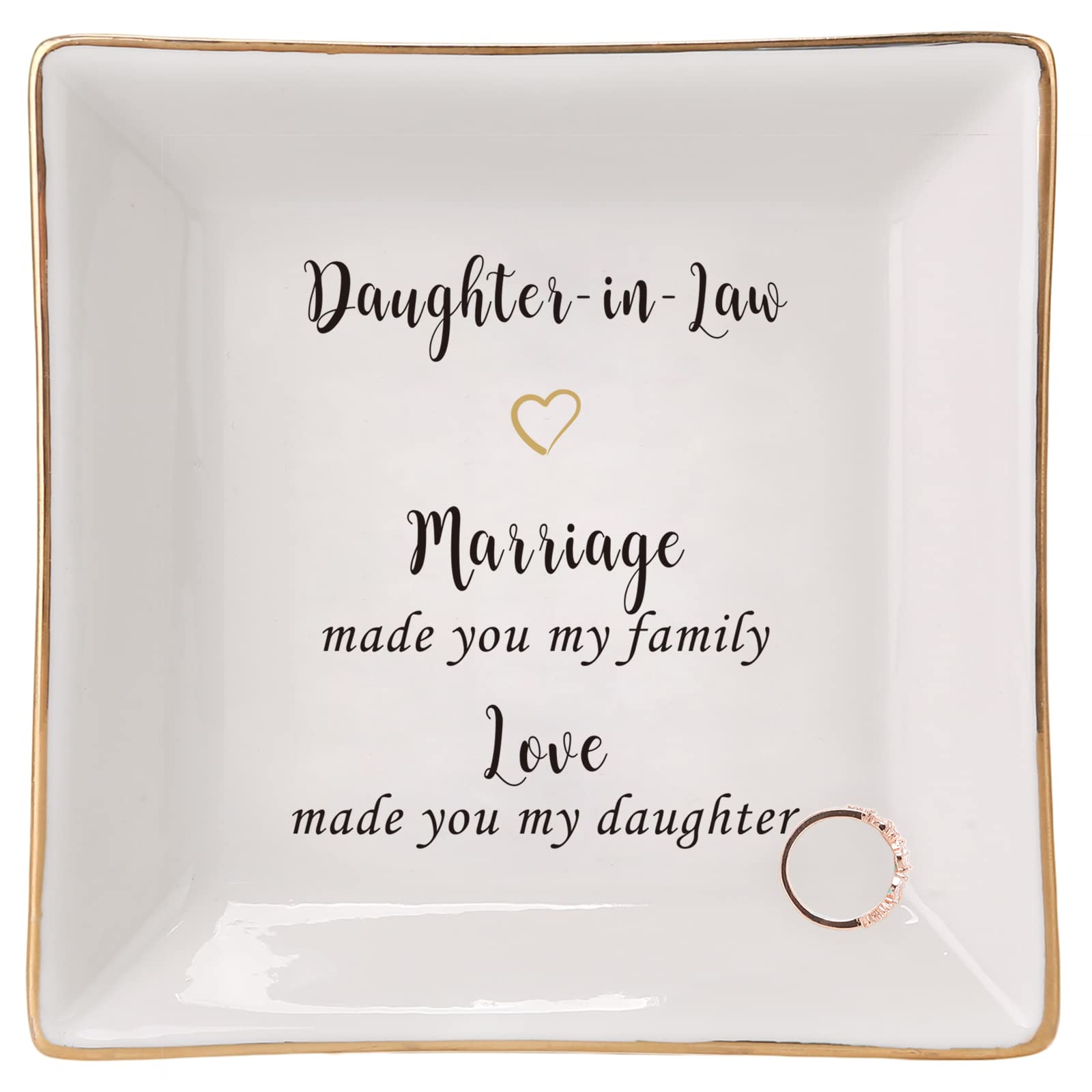 Premium Ceramic Ring Dish Jewelry Tray for Mom Sister Friends