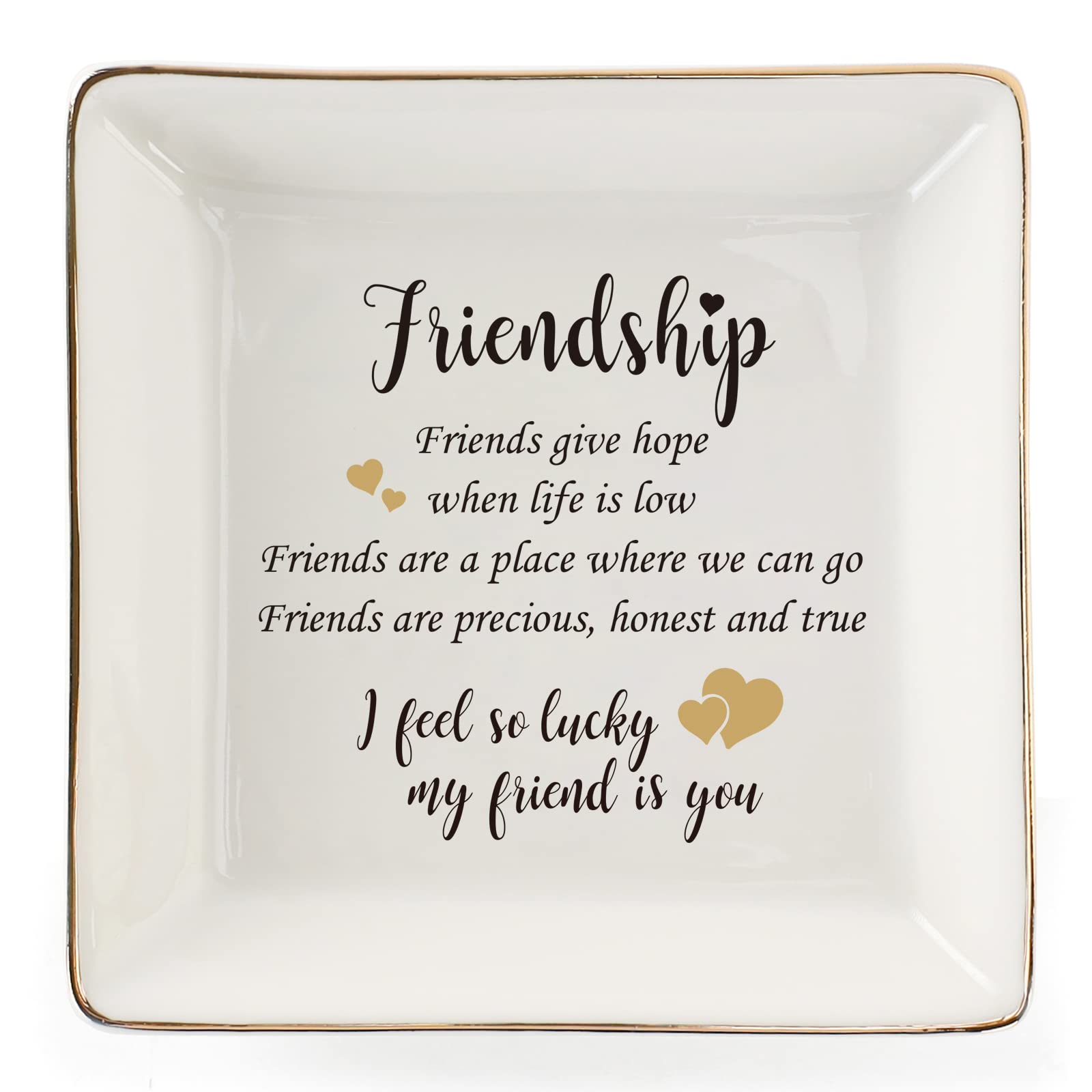 Premium Ceramic Ring Dish Jewelry Tray for Mom Sister Friends