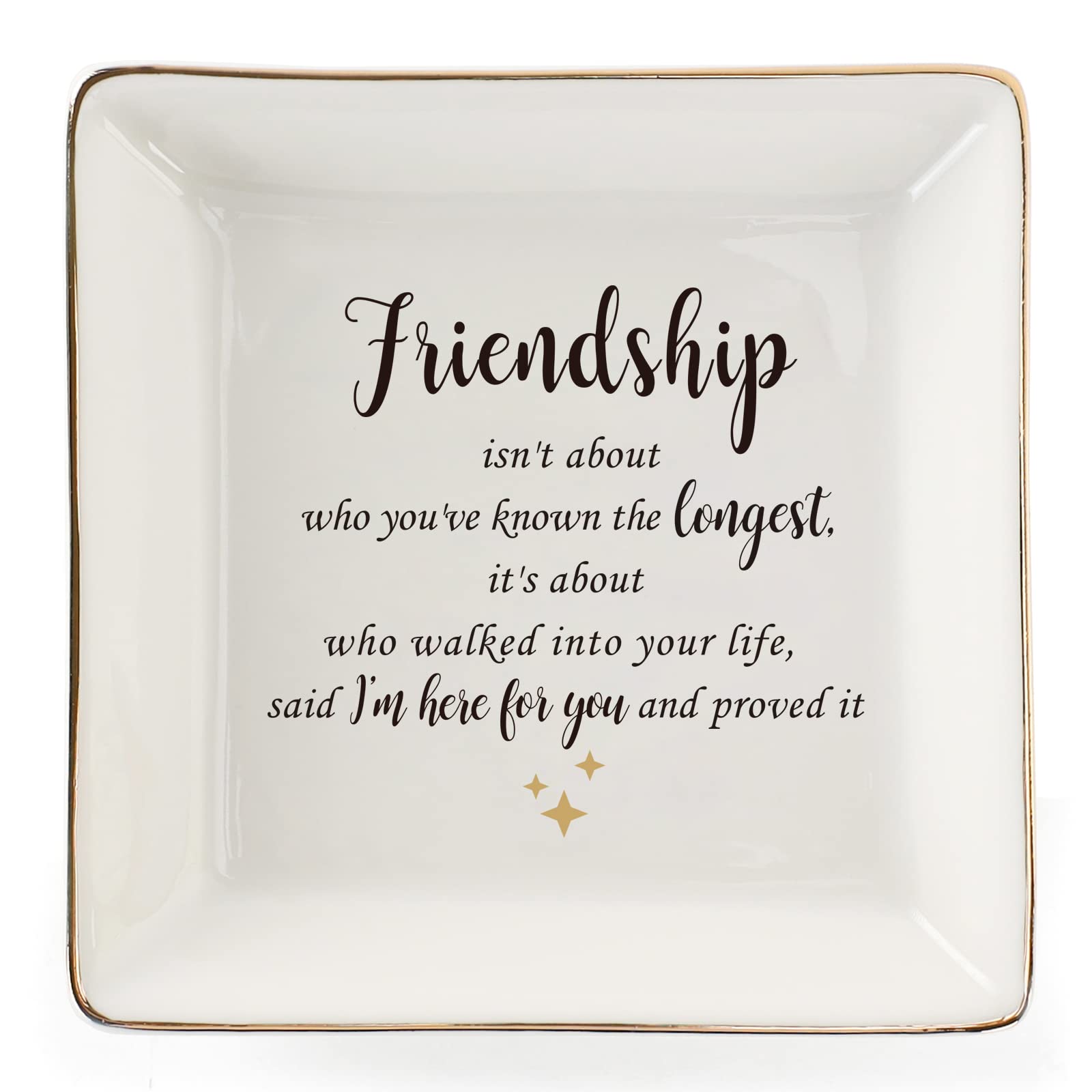 Premium Ceramic Ring Dish Jewelry Tray for Mom Sister Friends