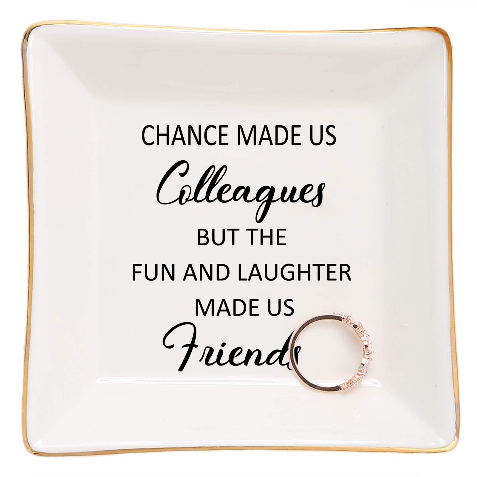 Premium Ceramic Ring Dish Jewelry Tray for Mom Sister Friends