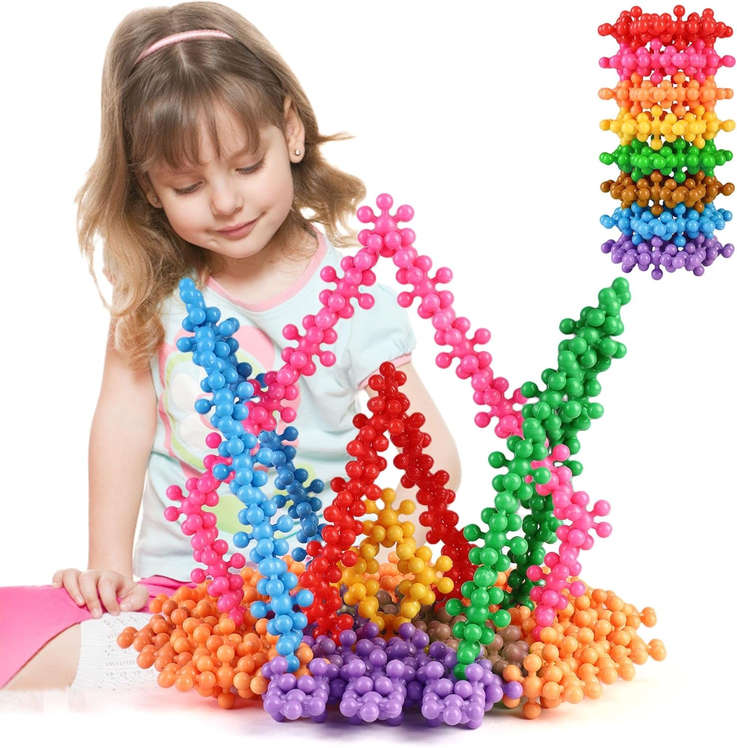 200 Pieces Building Blocks Kids STEM Toys Educational Discs Sets Interlocking Solid Plastic for Preschool Boys and Girls Aged 3+, Safe Material Creativity