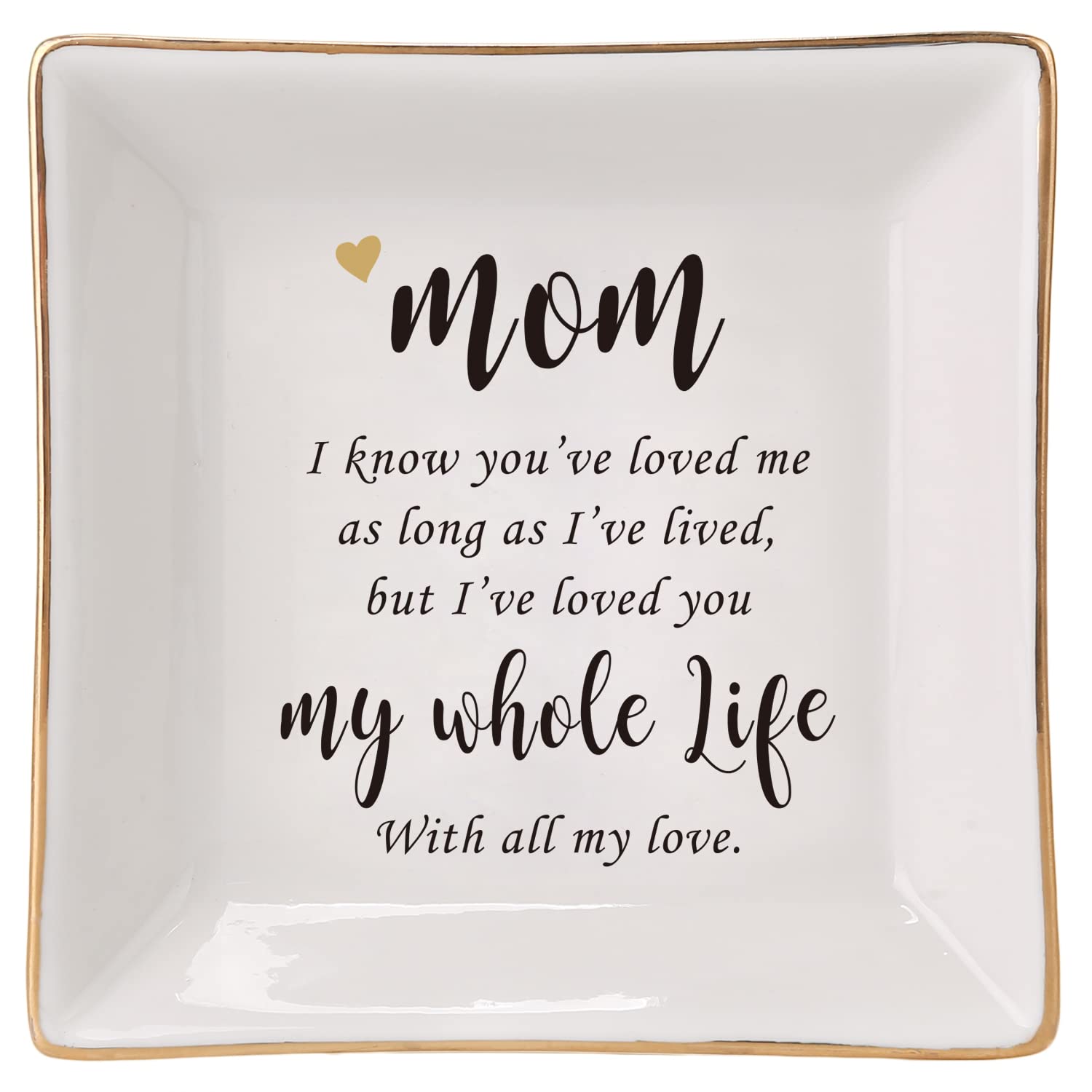 Premium Ceramic Ring Dish Jewelry Tray for Mom Sister Friends