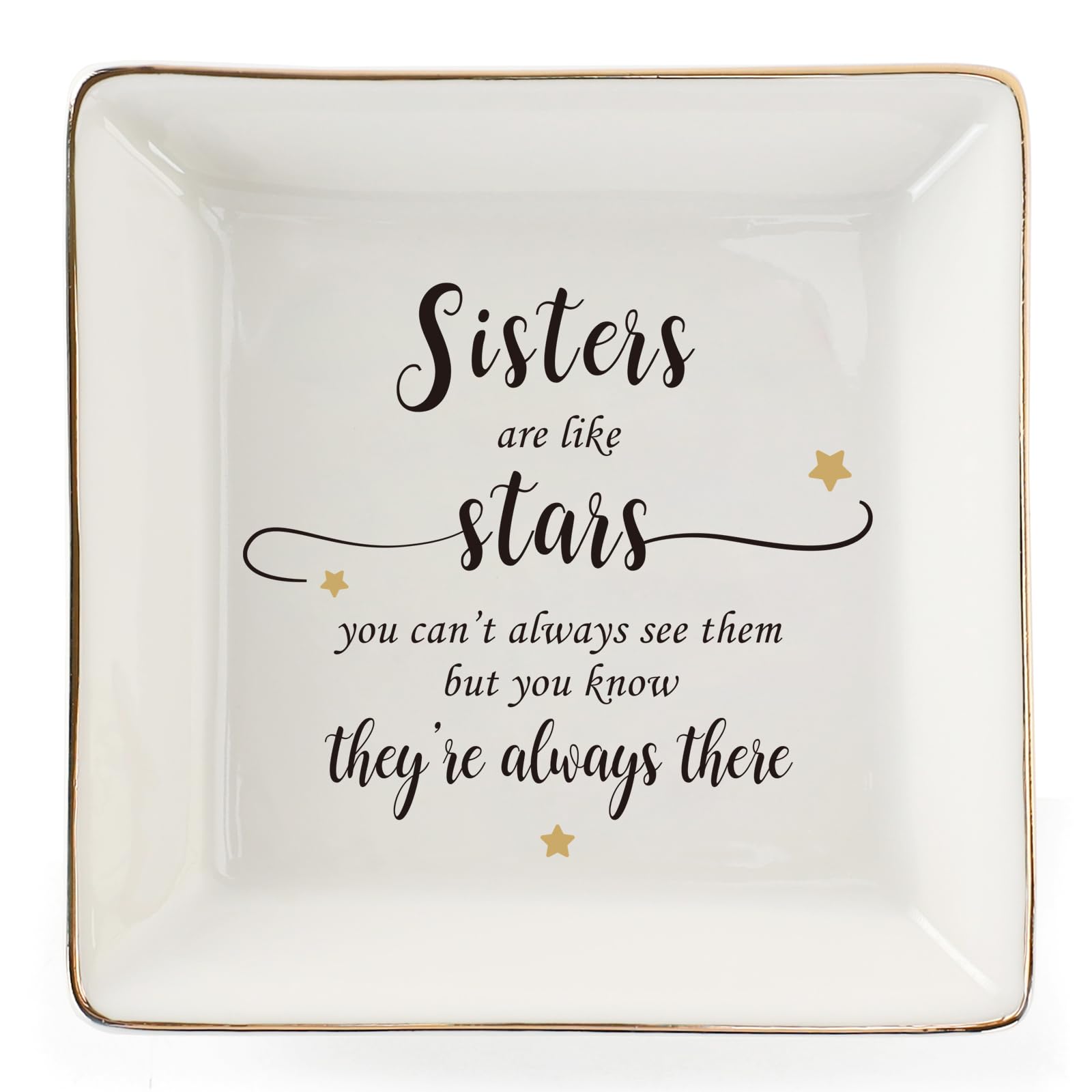 Premium Ceramic Ring Dish Jewelry Tray for Mom Sister Friends