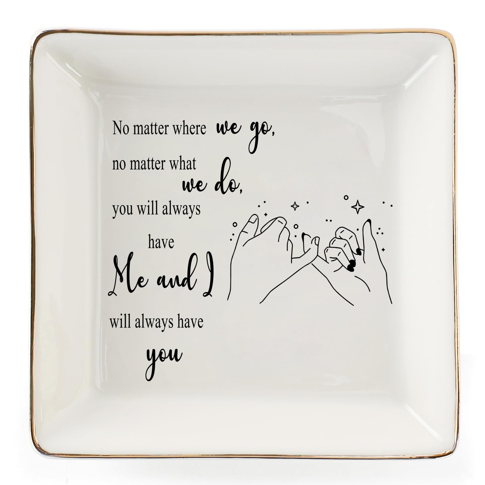 Premium Ceramic Ring Dish Jewelry Tray for Mom Sister Friends