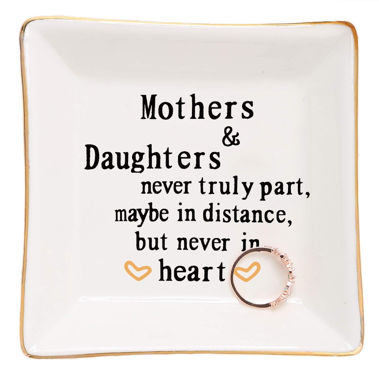 Premium Ceramic Ring Dish Jewelry Tray for Mom Sister Friends