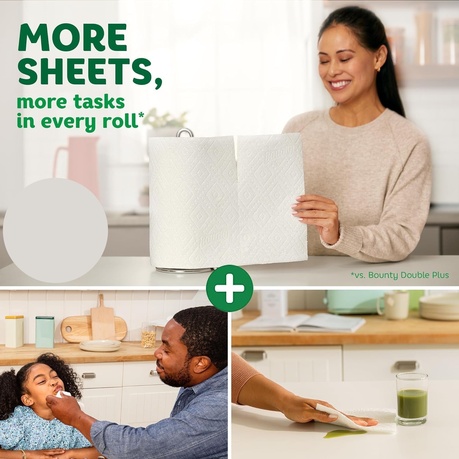 Paper Towels Quick Size, White, 16 Family Rolls = 40 Regular Rolls