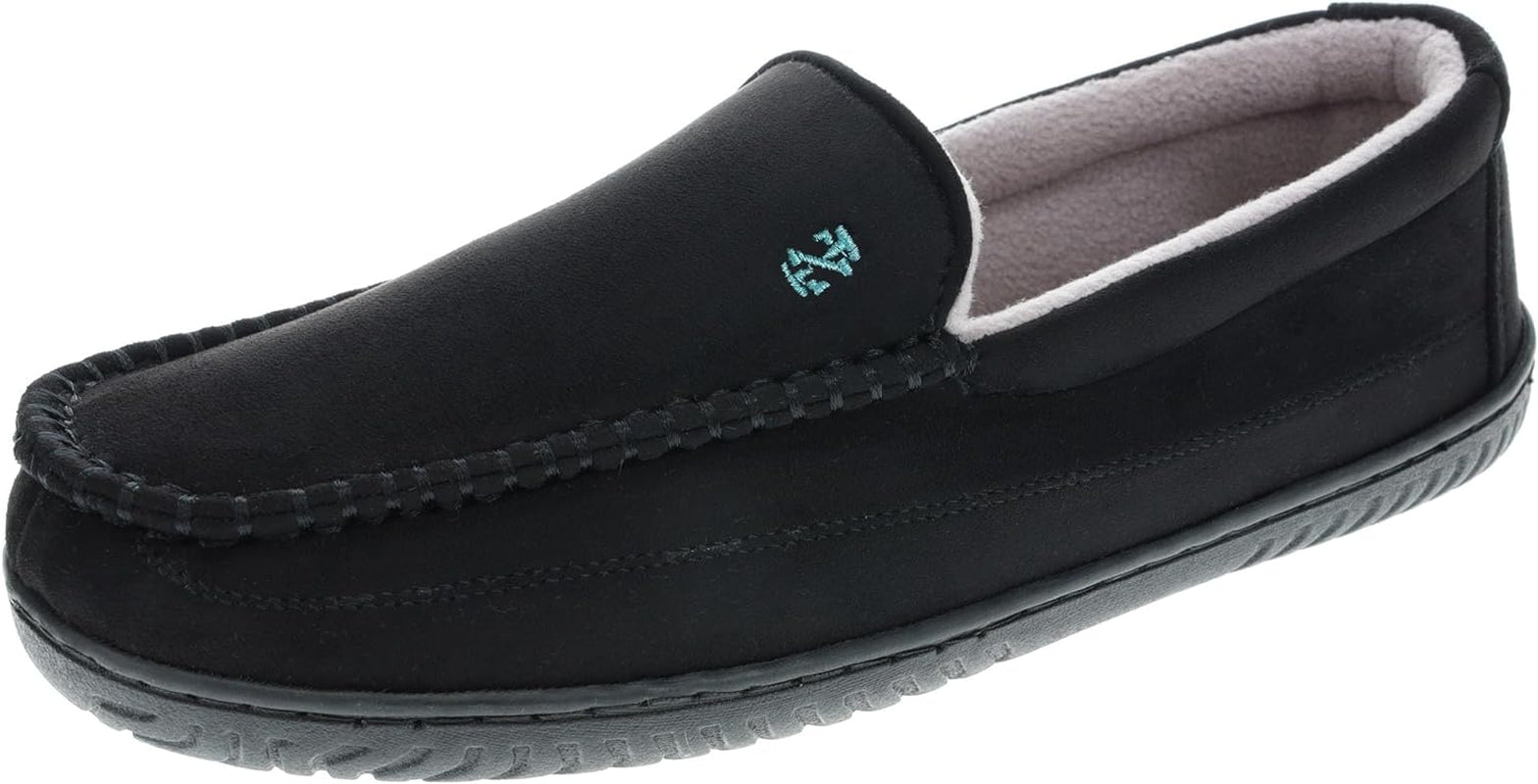 Men'S Two-Tone Moccasin Slipper, Warm Soft Classic Slip-On, Men'S Sizes 8 to 13