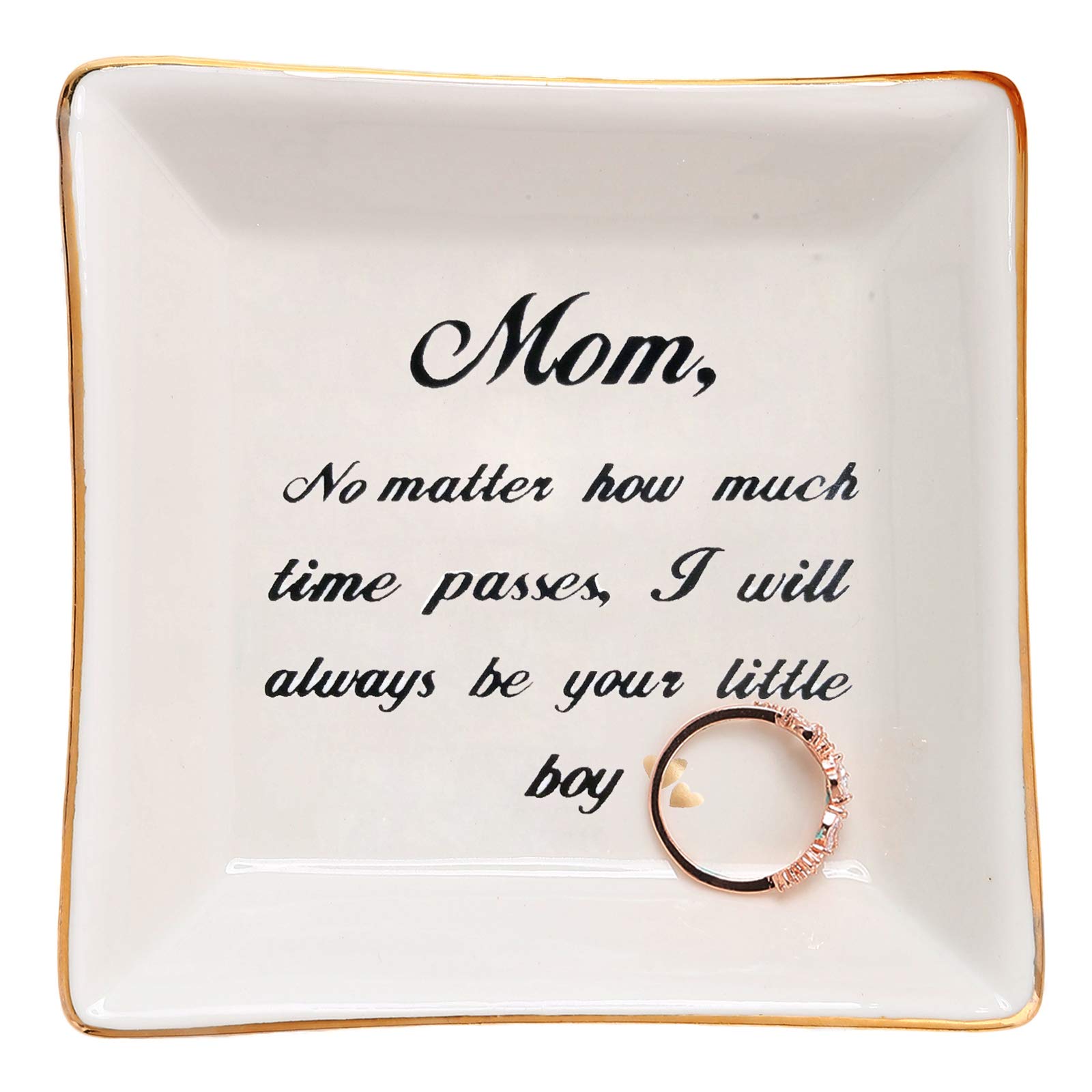 Premium Ceramic Ring Dish Jewelry Tray for Mom Sister Friends