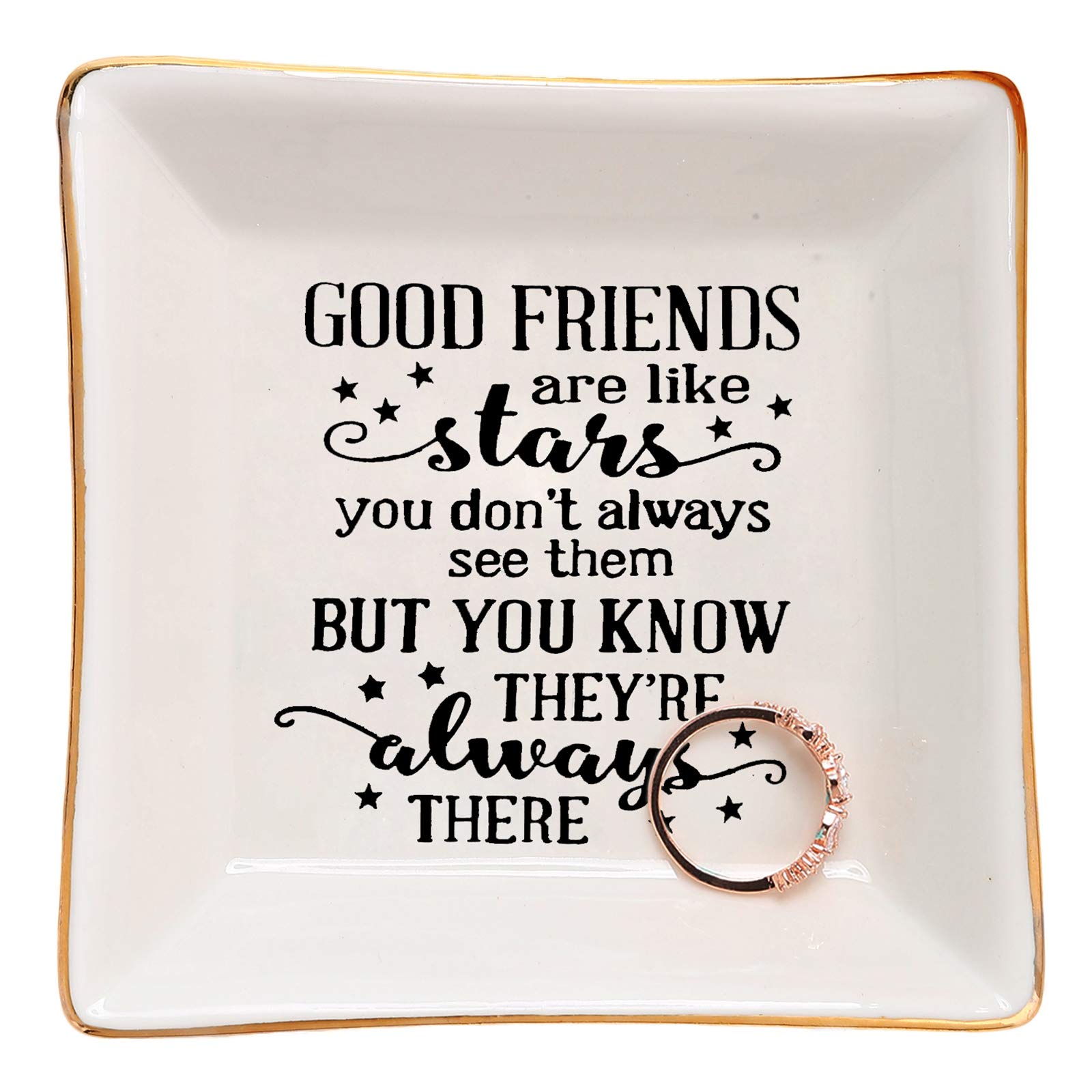 Premium Ceramic Ring Dish Jewelry Tray for Mom Sister Friends