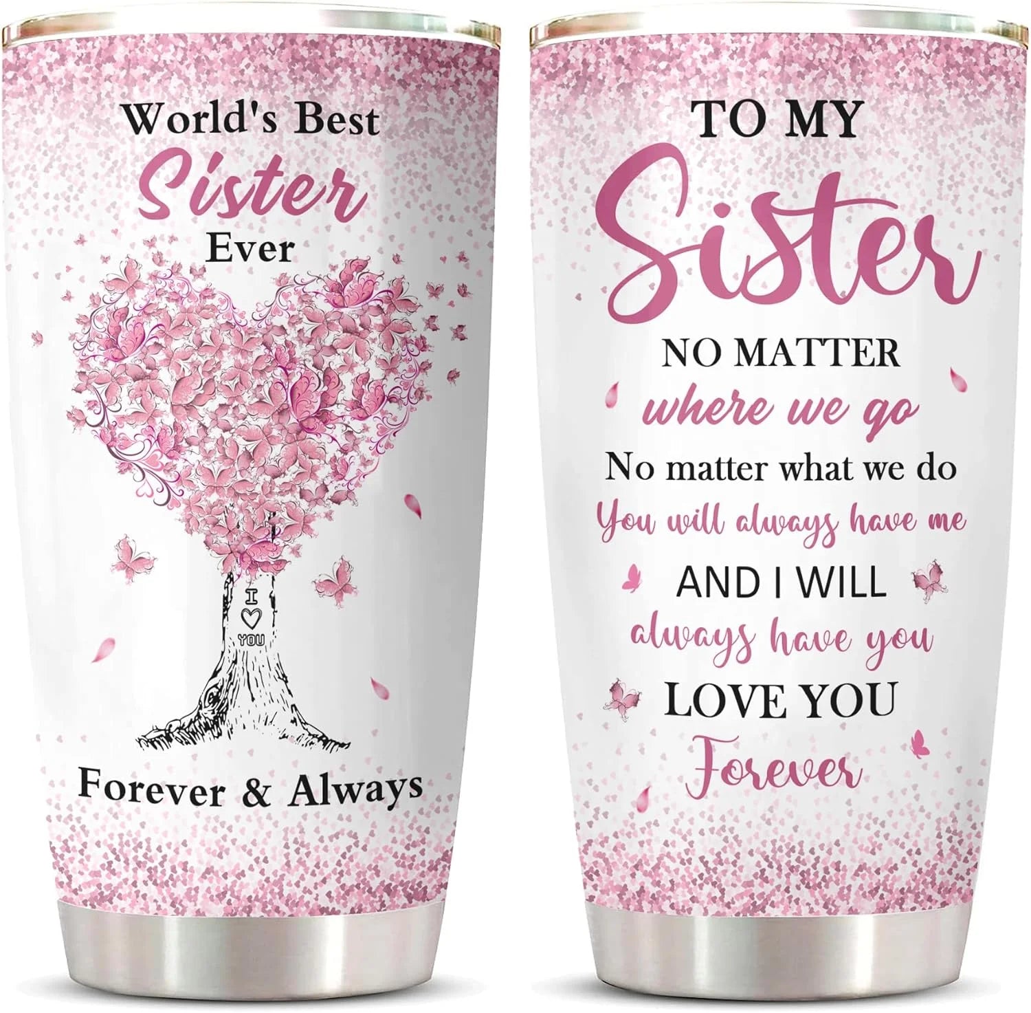 Sister Gifts Tumbler, Sister Birthday Gifts from Sister, Gifts for Sister from Brother, Big Sister Gifts, Soul Sister Gifts for Women, Best Sister Gift Idea Coffee Cup 20Oz 1PC