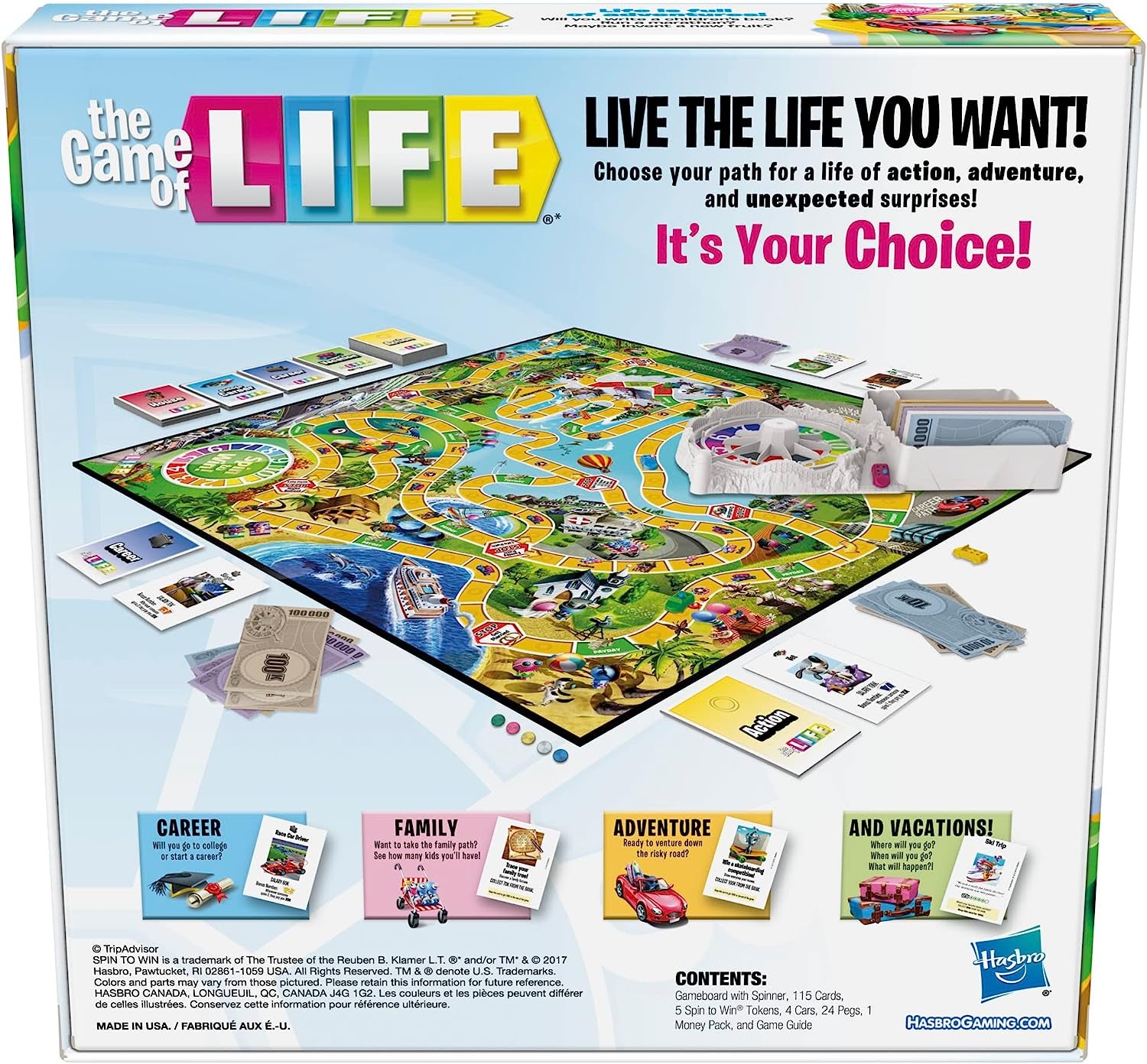 the Game of Life Board Game, Family Games for Kids Ages 8+, Includes 31 Careers, Family Board Games for 2-4 Players, Family Gifts (Amazon Exclusive)