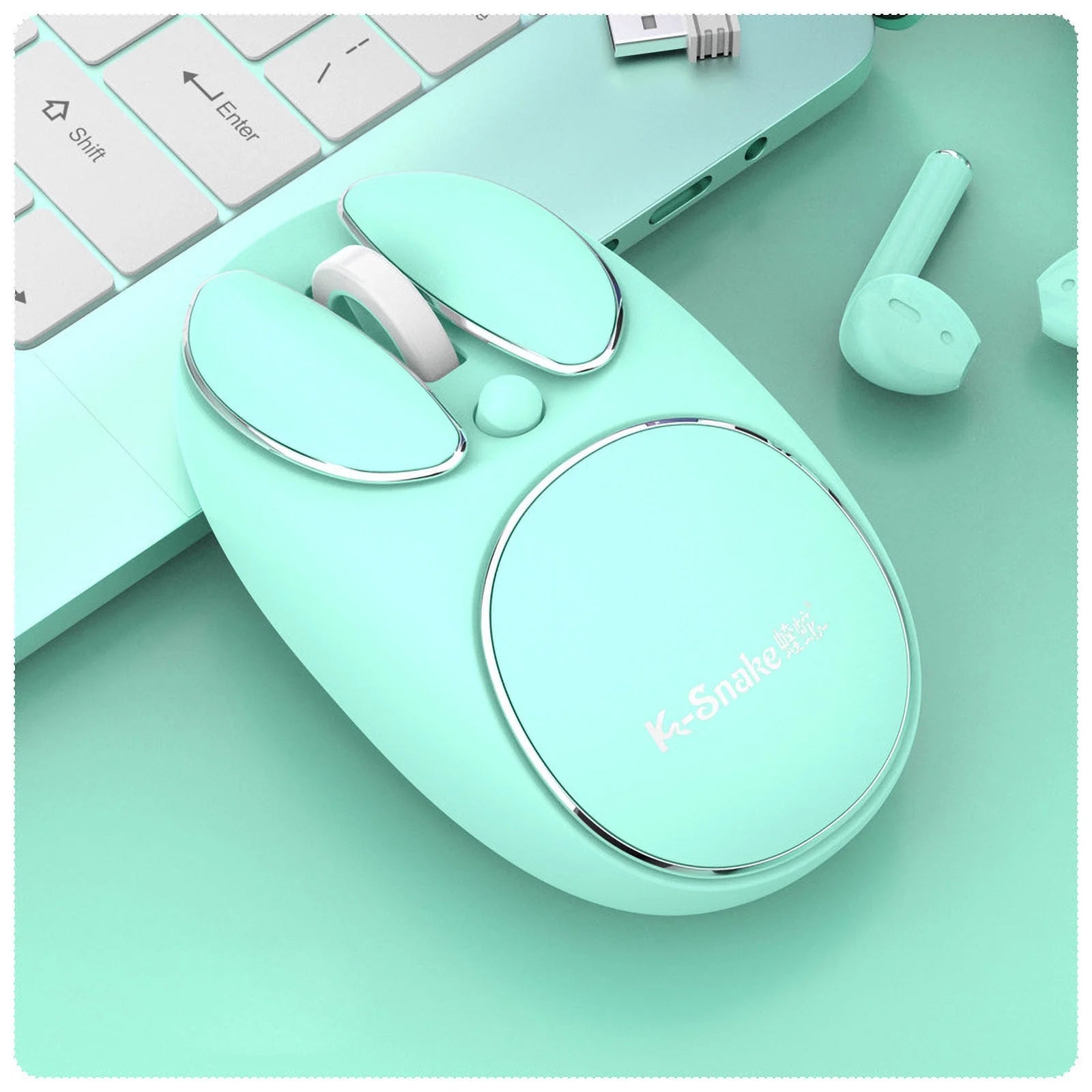 2.4G Wireless Computer Mouse, Fashionable Laptop Mouse Gift, Portable Home Office Mouse, Silent Click Wireless Mouse