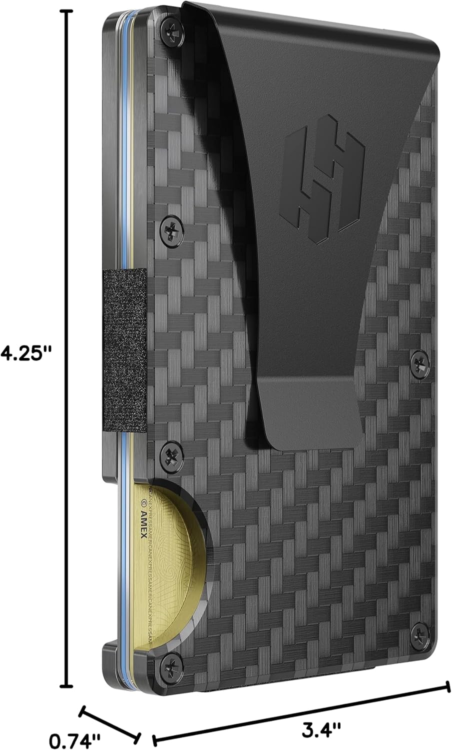 Wallet For Men - Reinvented Design Men's Wallet - Slim, Minimalistic & Seamless, Blocks RFID Scanners with a Money Clip (Carbon Fiber)