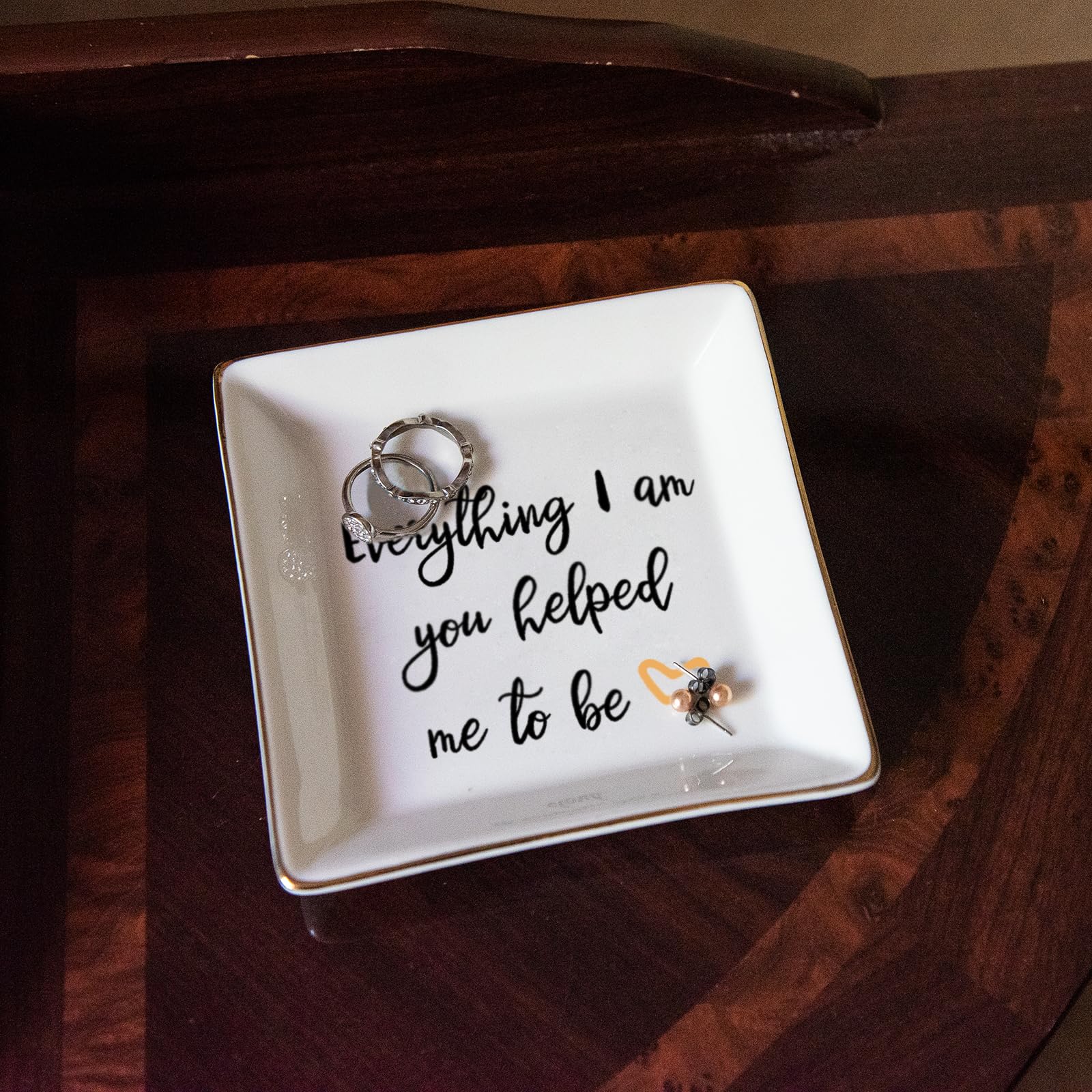 Premium Ceramic Ring Dish Jewelry Tray for Mom Sister Friends