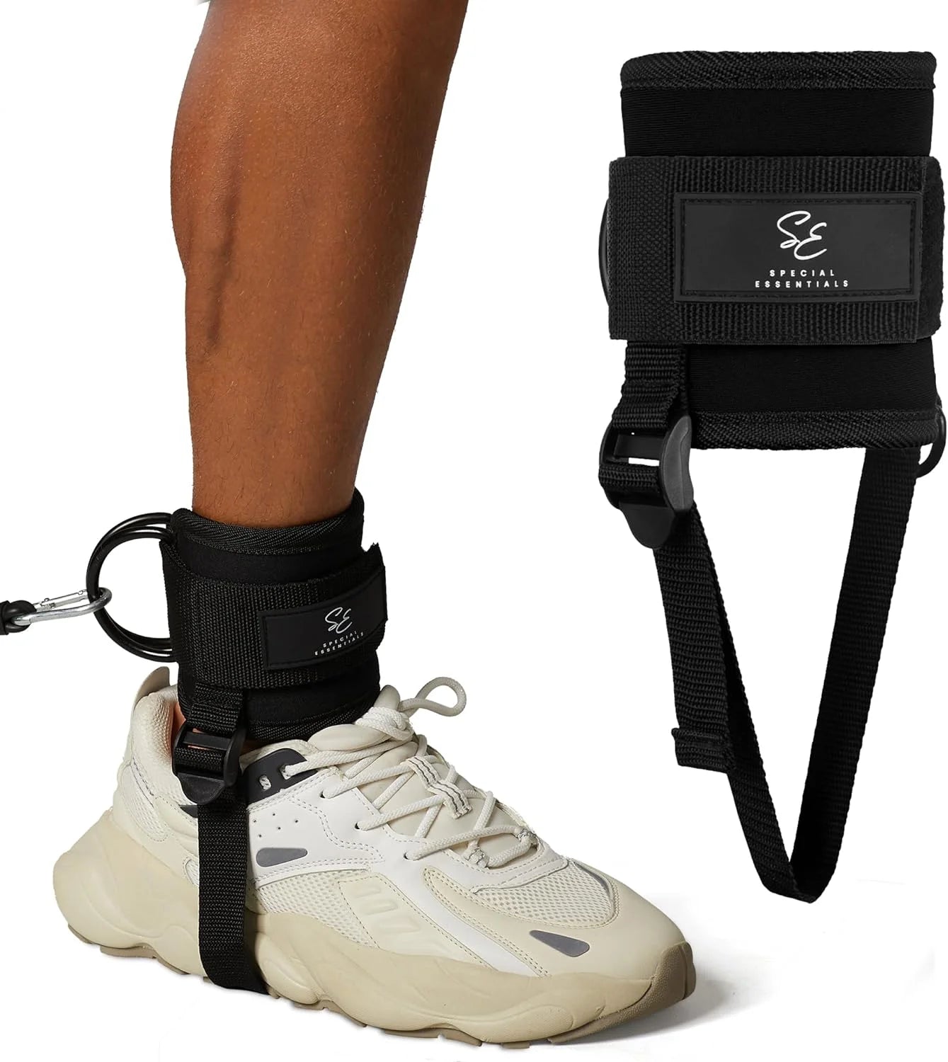 Ankle Strap for Cable Machine & Resistance Bands Premium Neoprene Gym & Workout Kickback Ankle Cuffs with Adjustable Foot Strap for Enhanced Leg & Glute Exercises