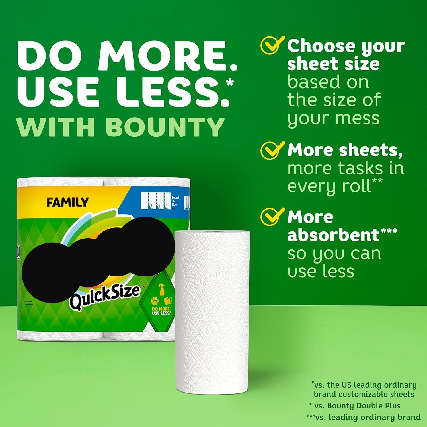 Paper Towels Quick Size, White, 16 Family Rolls = 40 Regular Rolls