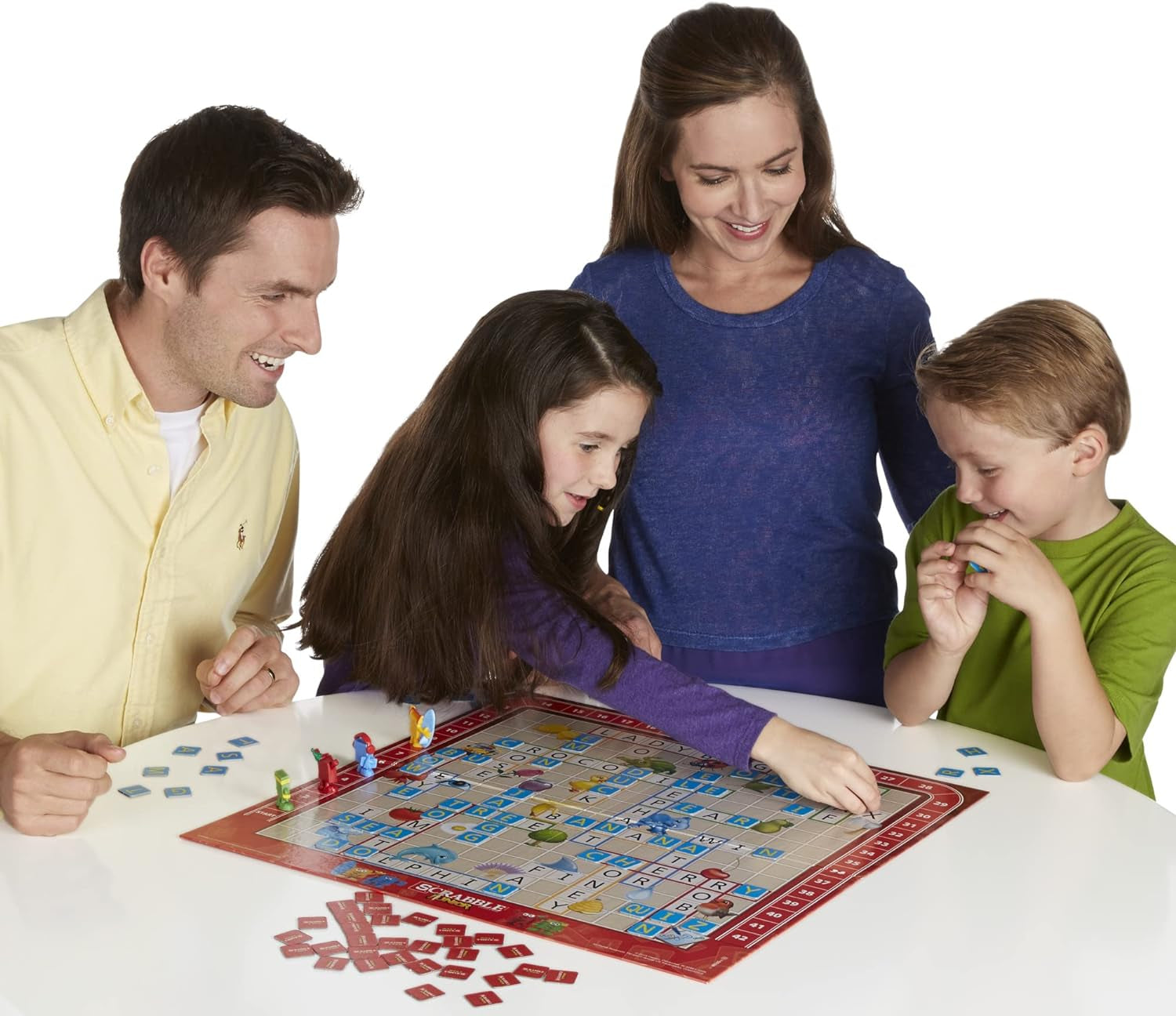 Scrabble Junior Board Game | 2-4 Players | Family Educational Word Games for Kids | Back to School Gifts for Classroom | Ages 5+