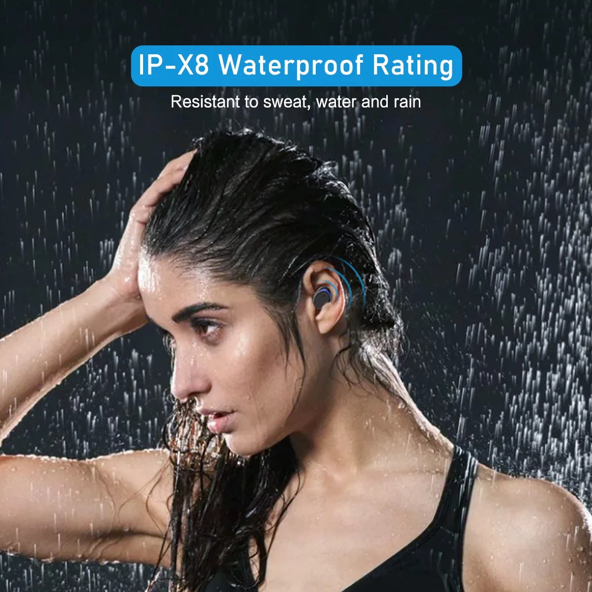 Wireless Earbuds, Bluetooth 5.0 Headphones IPX8 Waterproof, Hight-Fidelity Stereo Sound Quality in Ear Headset, Built-In Mic LED Charging Case & 21 Hours Playtime, for Smartphones Laptops Running Gym