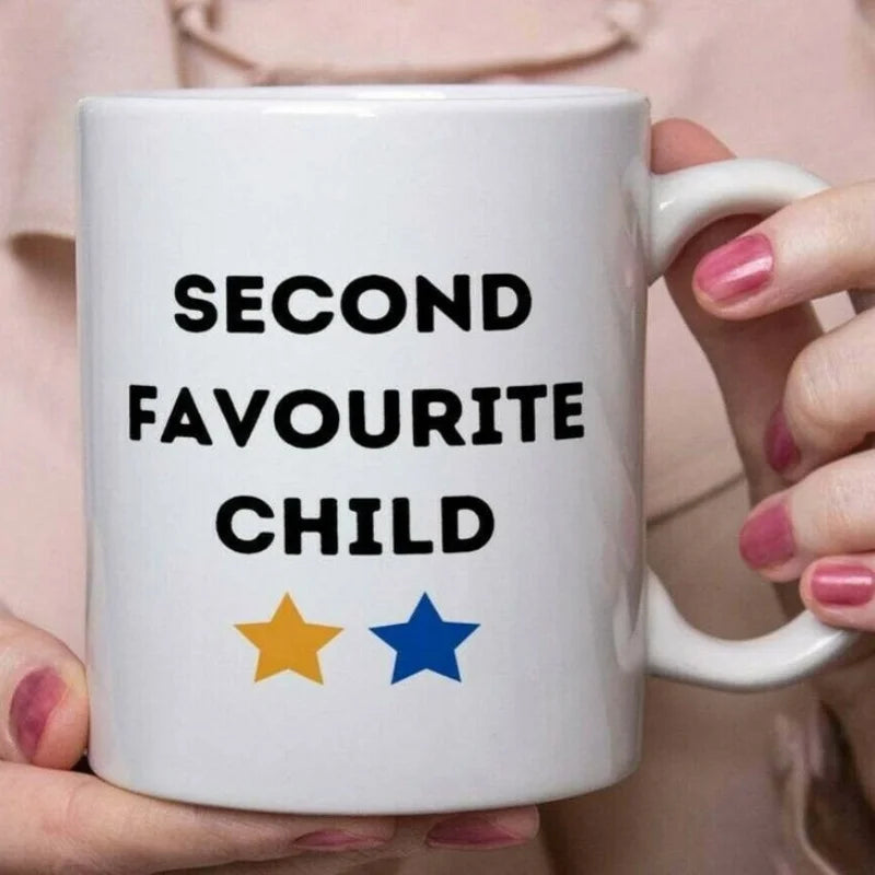 1Pc Second Favourite Child - Funny Sibling Gift - Brother Sister Birthday Gift Joke Coffee Mug