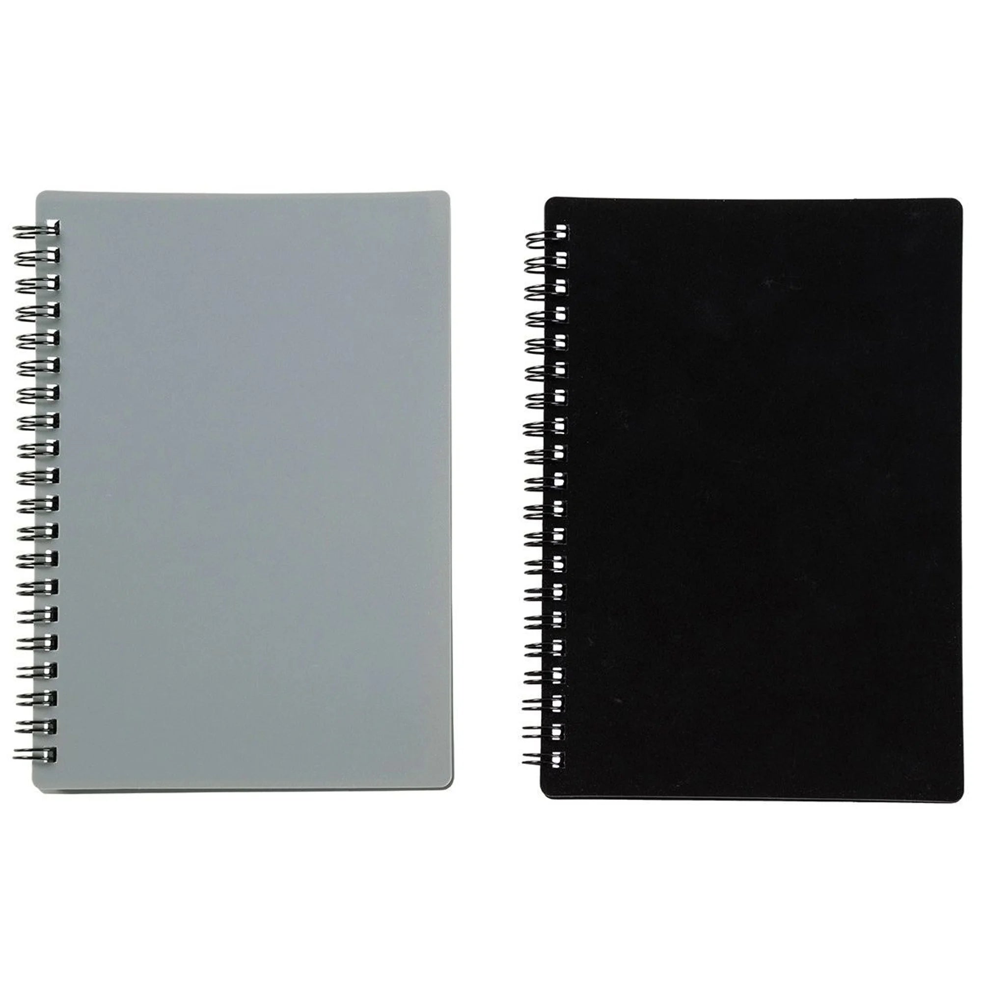 2-Pack Spiral Password Keeper Book with Alphabetical Tabs, Password Notebook for Internet and Computer Login, Username, Passwords for Home, Office, Gray/Black (80 Lined Pages, 5X7 In)