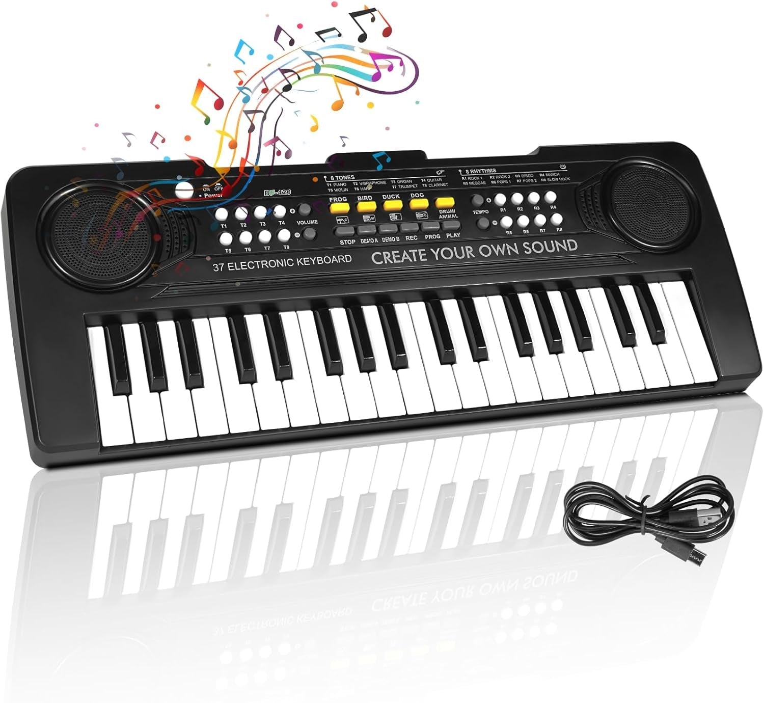 Kids Piano Keyboard, 37 Keys Portable Music Keyboard Electric Piano Toys for Children, Educational Instruments Toddler Keyboard Piano for Kids Ages 3 4 5 6 7 8 9