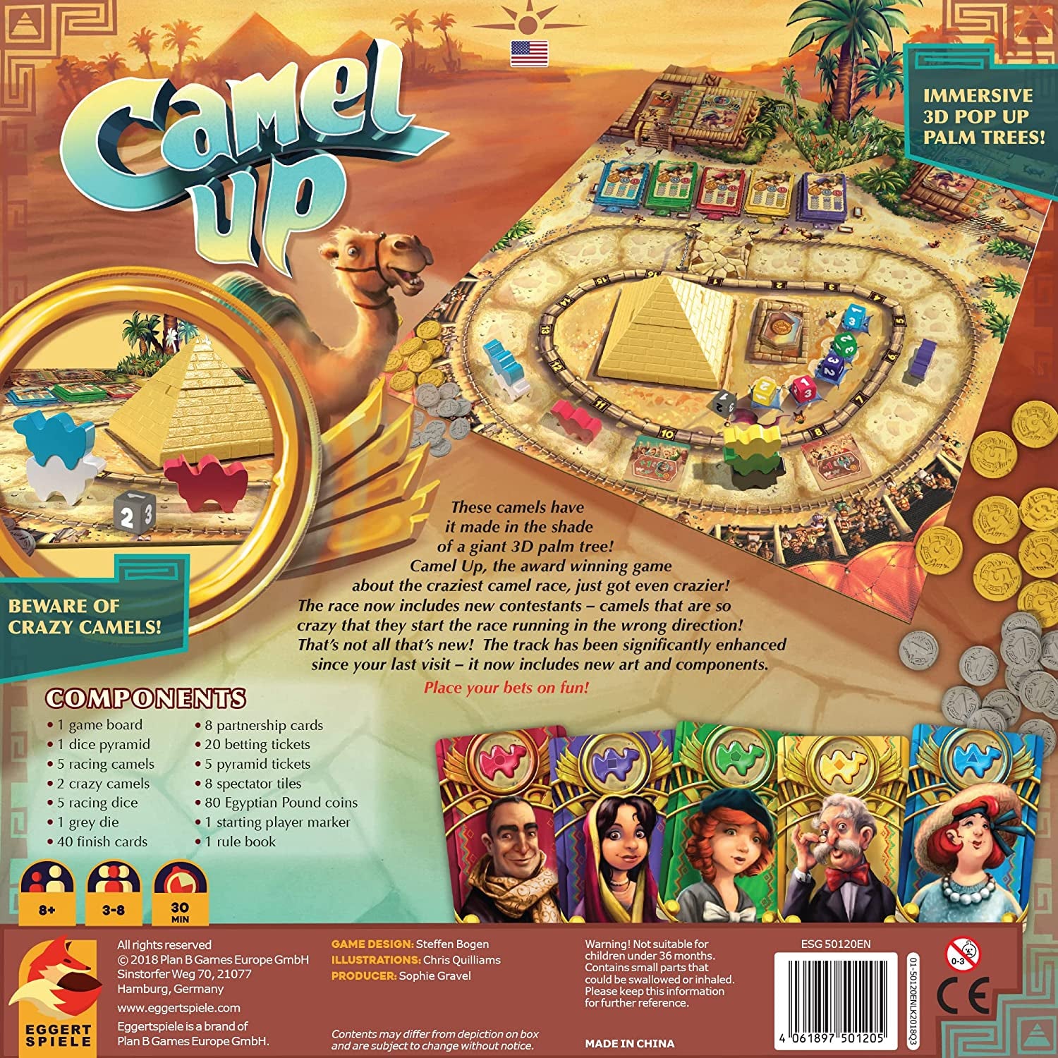 Camel up (Second Edition) | Strategy , Dice Game | Family Board Game for Adults and Kids | Ages 8 and up | 3 to 8 Players | Average Playtime 30-45 Minutes | Made by