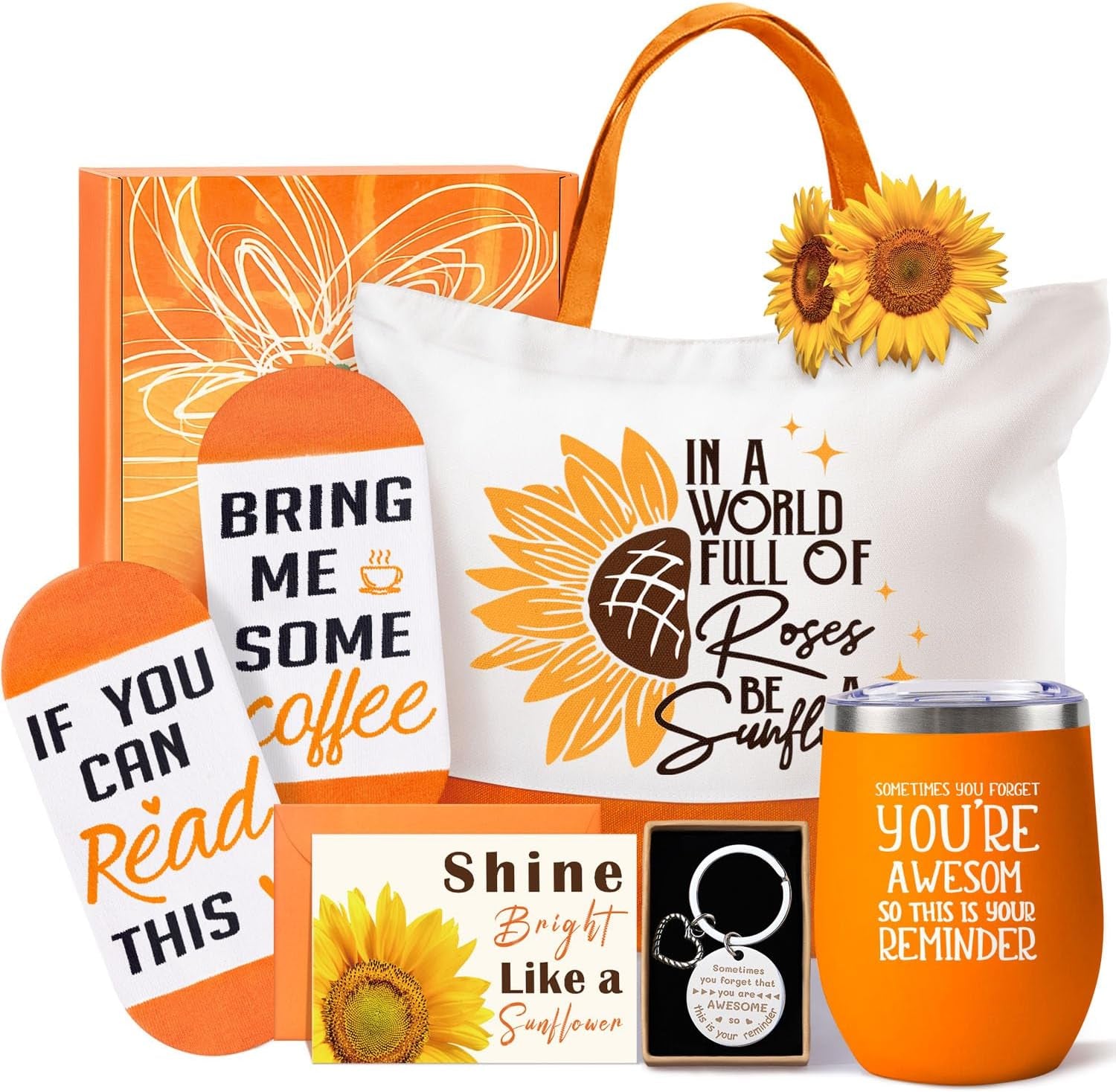 Christmas Gifts for Women Girls Best Friend Sister Wife Girlfriend Daughter - Unique Birthday Valentines Mothers Day Gifts for Her, Sunflower Sunshine Inspirational Gifts, Funny Teen Girls Gifts