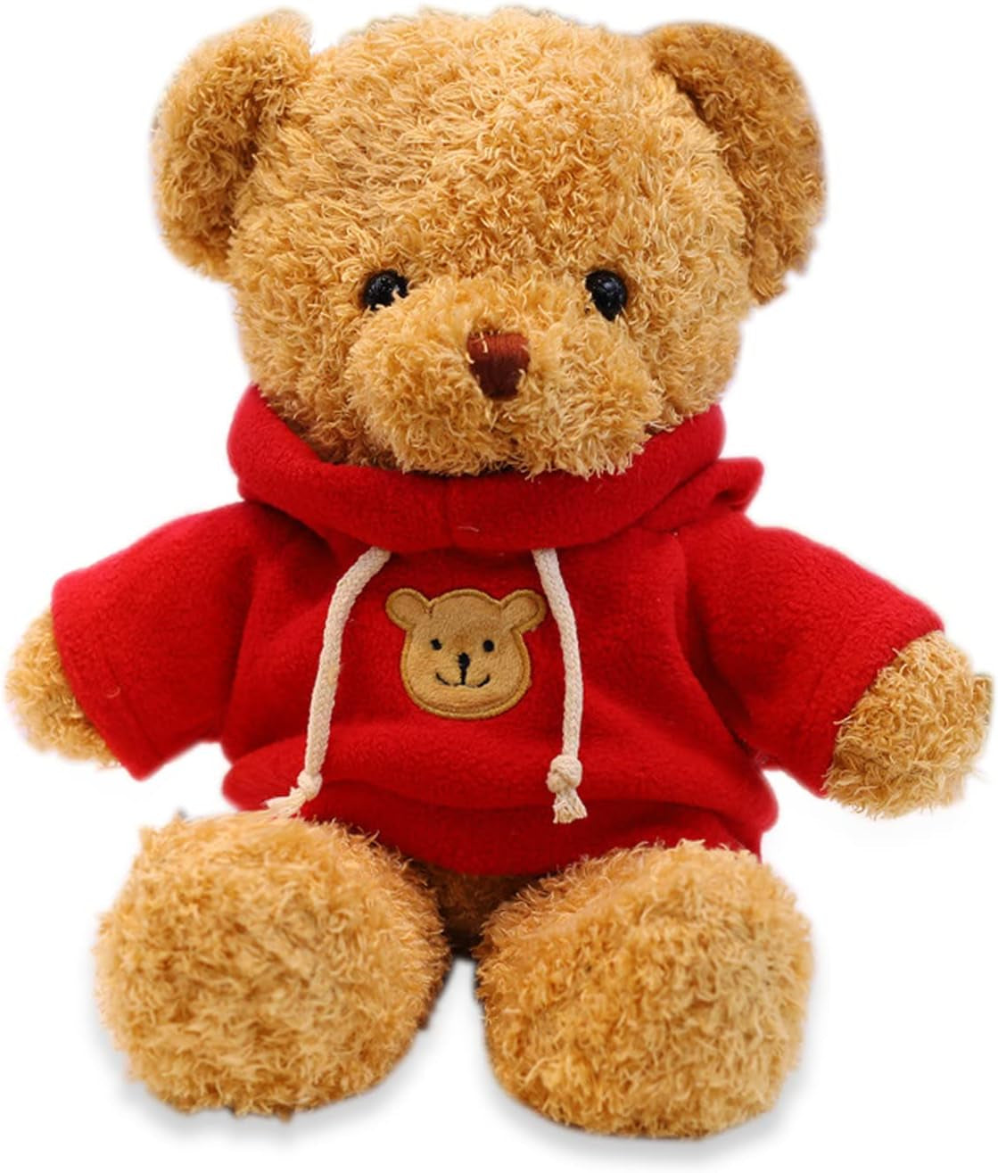 Teddy Bear Stuffed Animal Cute Red Hoodie Bear Plush Toys Gifts for Kids 11.8 Inches