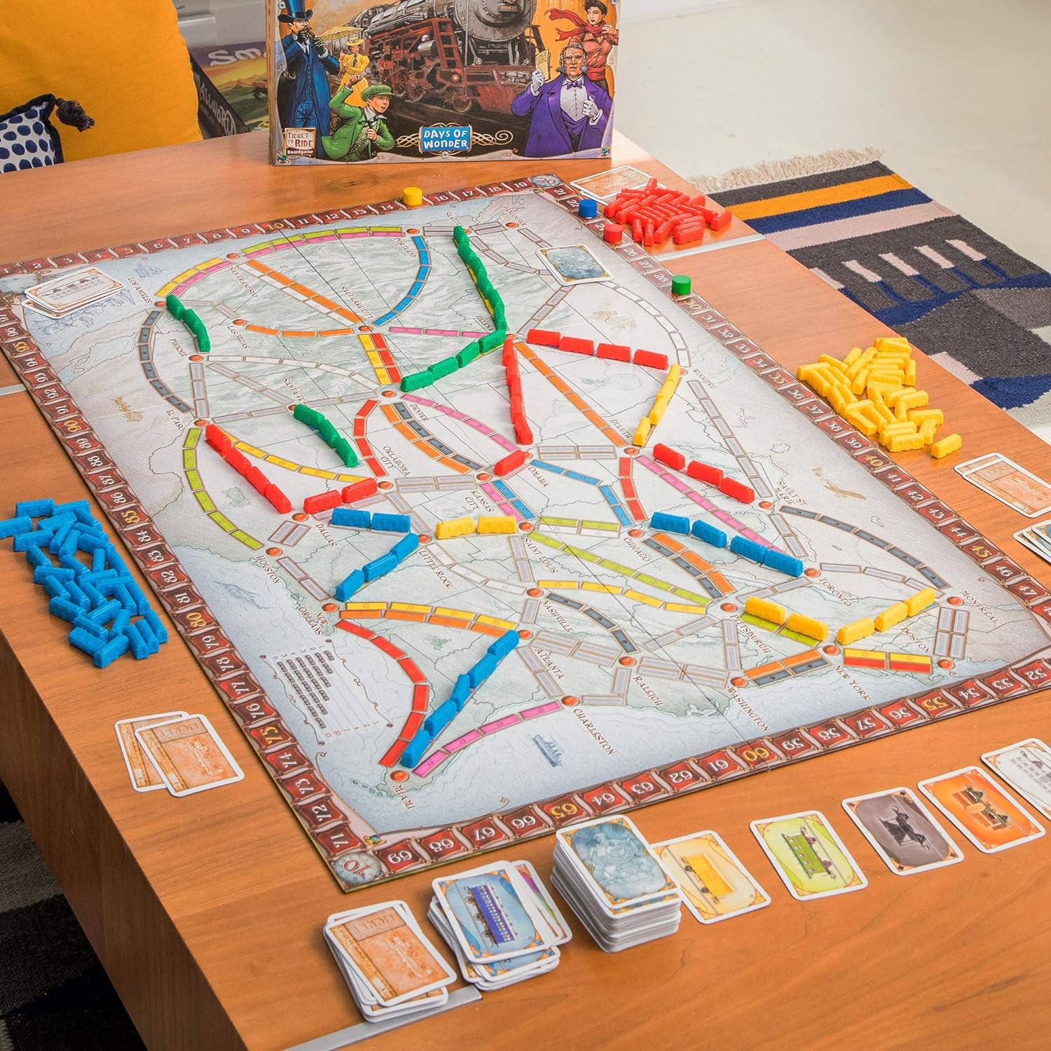 Ticket to Ride Board Game - a Cross-Country Train Adventure for Friends and Family! Strategy Game for Kids & Adults, Ages 8+, 2-5 Players, 30-60 Minute Playtime, Made by