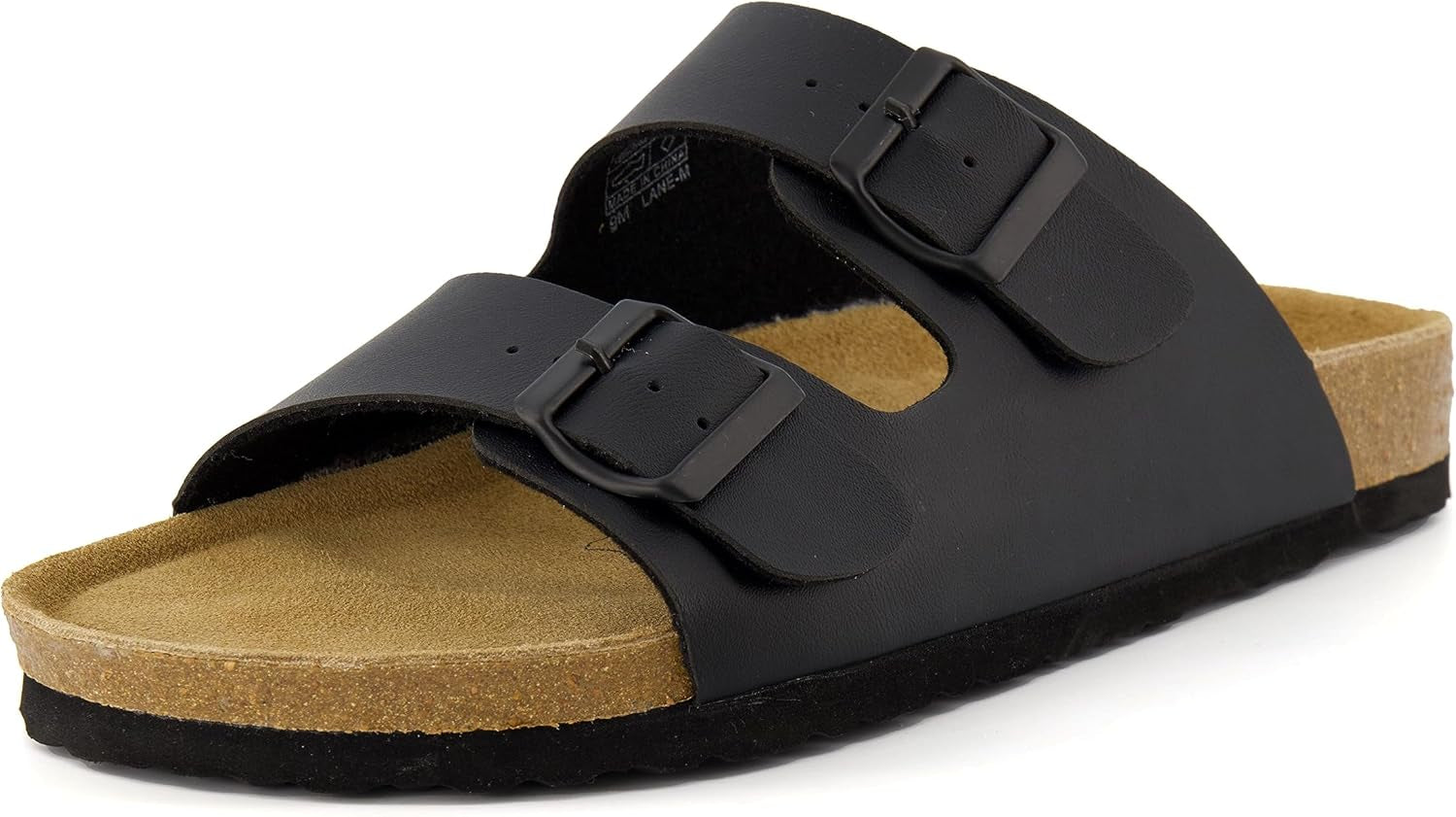 Men'S Lane Cork Footbed Sandal with Adjustable Buckle Straps +Comfort