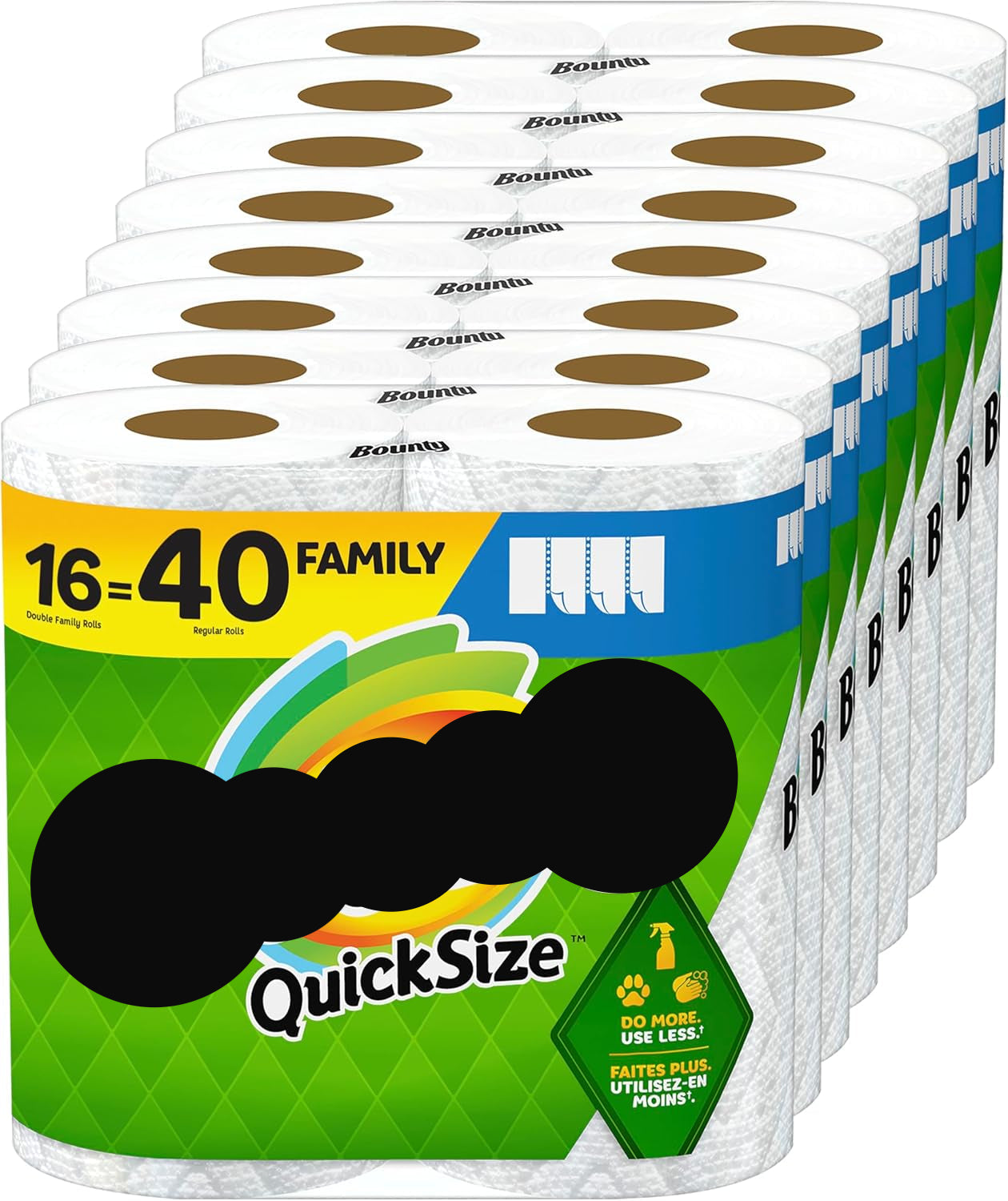 Paper Towels Quick Size, White, 16 Family Rolls = 40 Regular Rolls